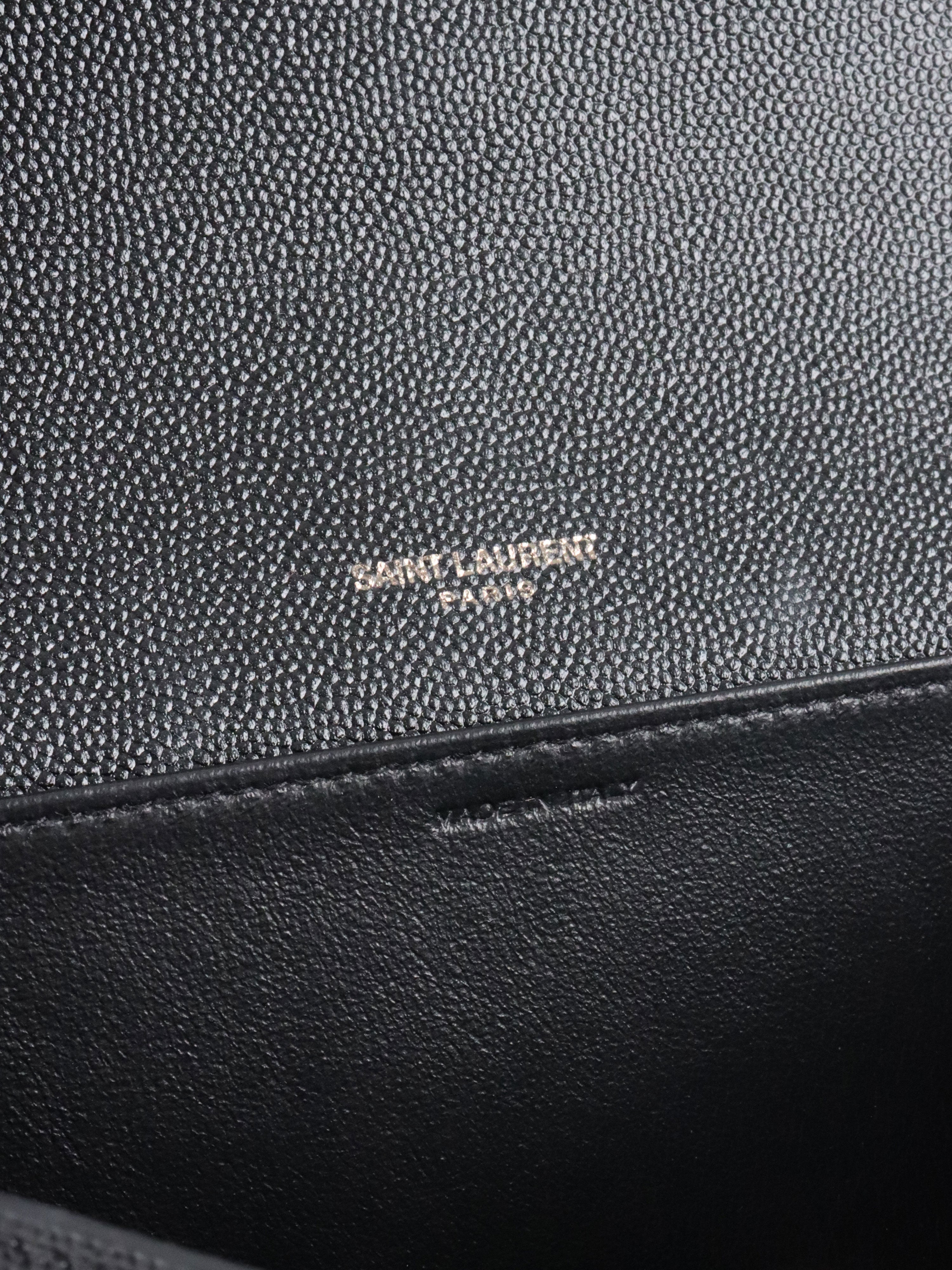 Saint Laurent Black Uptown Chain Wallet.