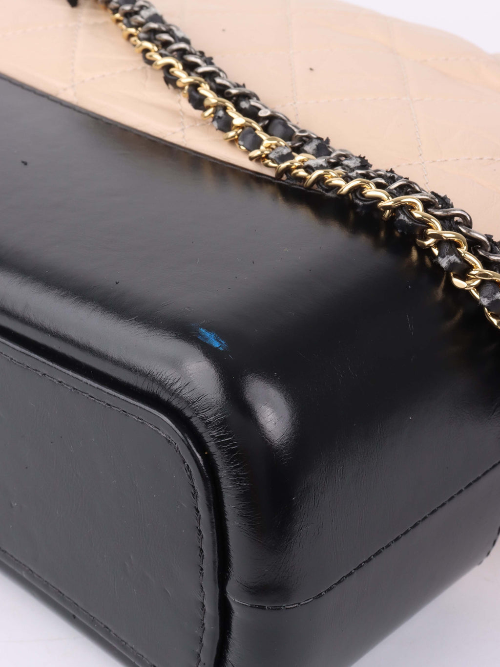 Chanel Large Gabrielle Black and Beige Shoulder Bag.