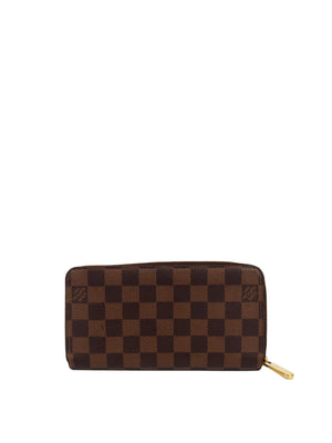 LOUIS VUITTON Damier Ebene Zippy Long Wallet Brown