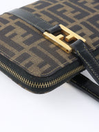 Fendi Vintage Zucca Canvas Top Handle Wallet Bag
