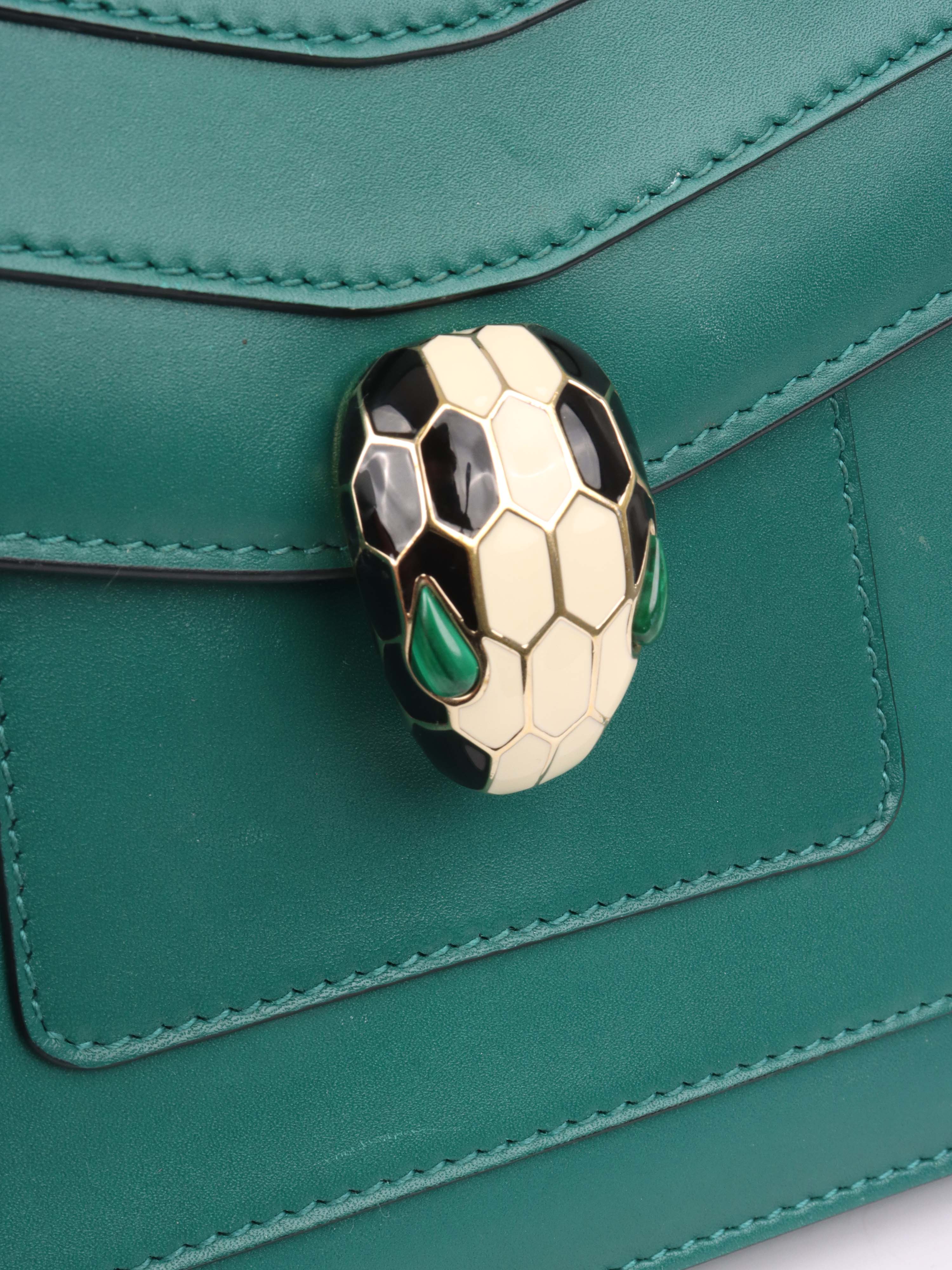 Bvlgari Serpenti Green Forever Chain Bag.