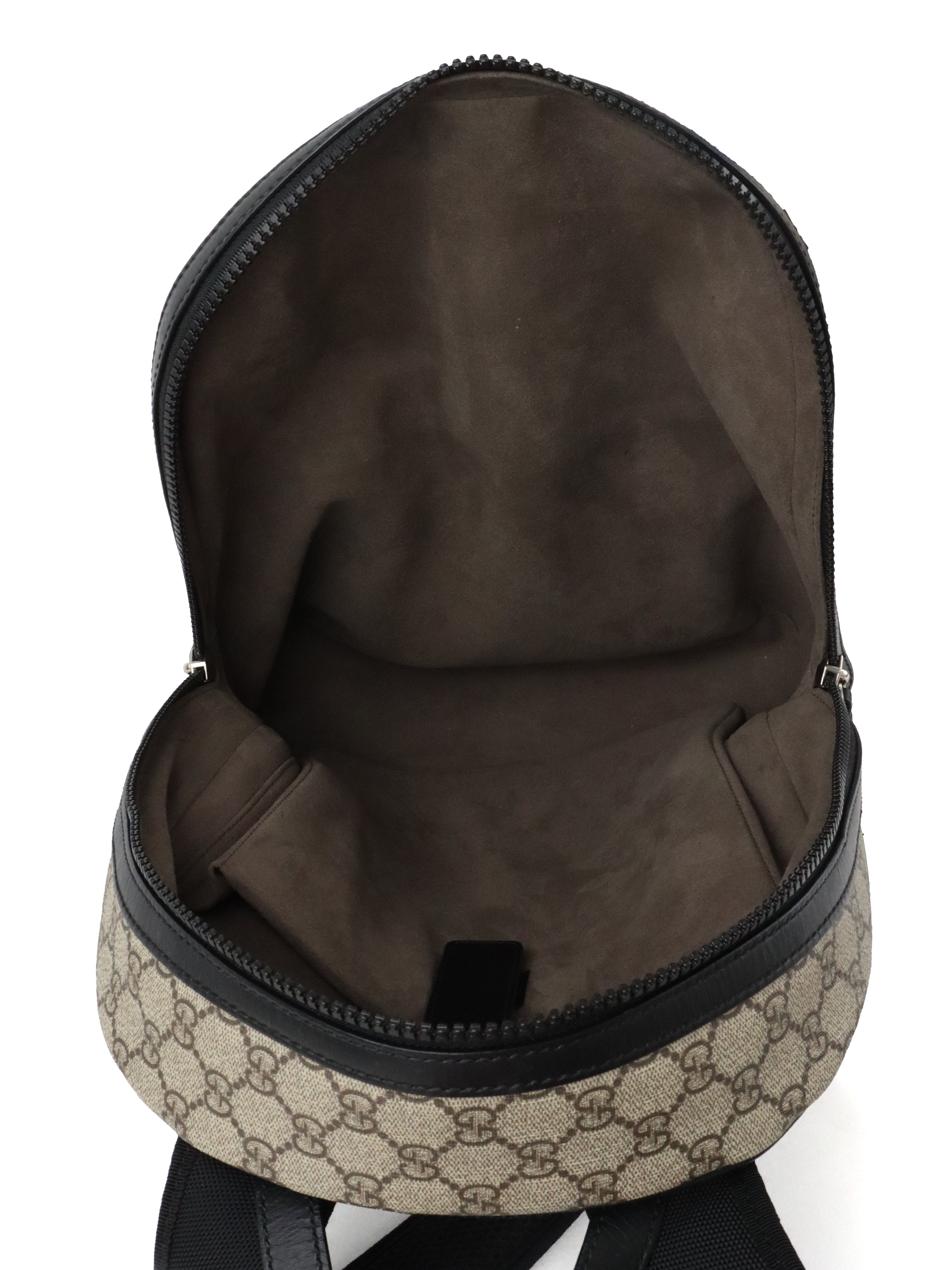 Gucci Large Ebony GG Supreme Backpack