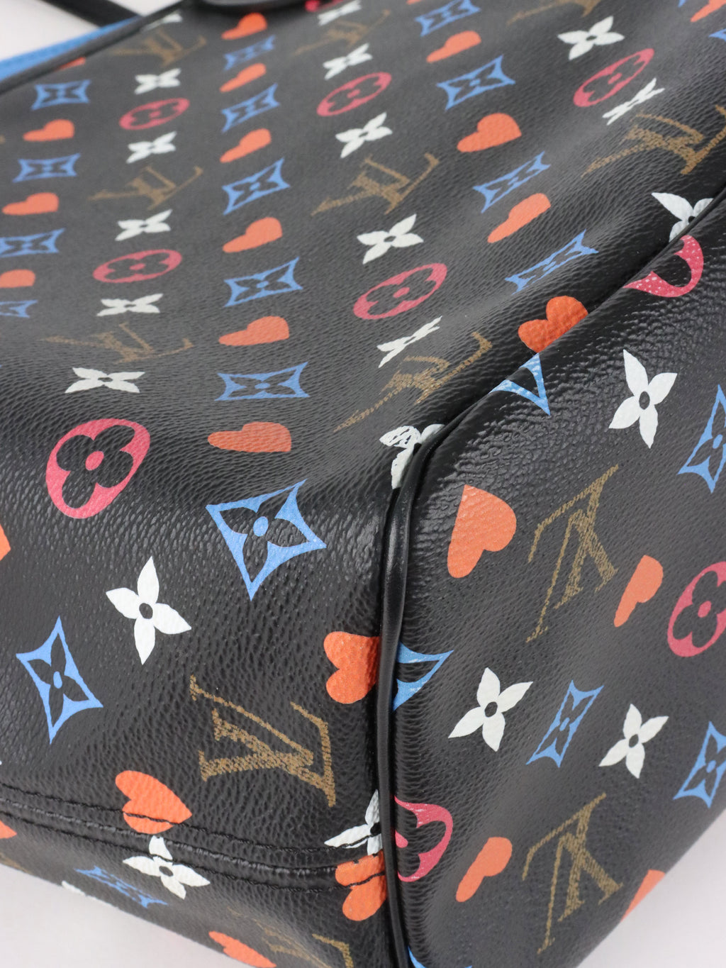 Louis Vuitton Black Multicolour Game On Neverfull MM Tote Bag