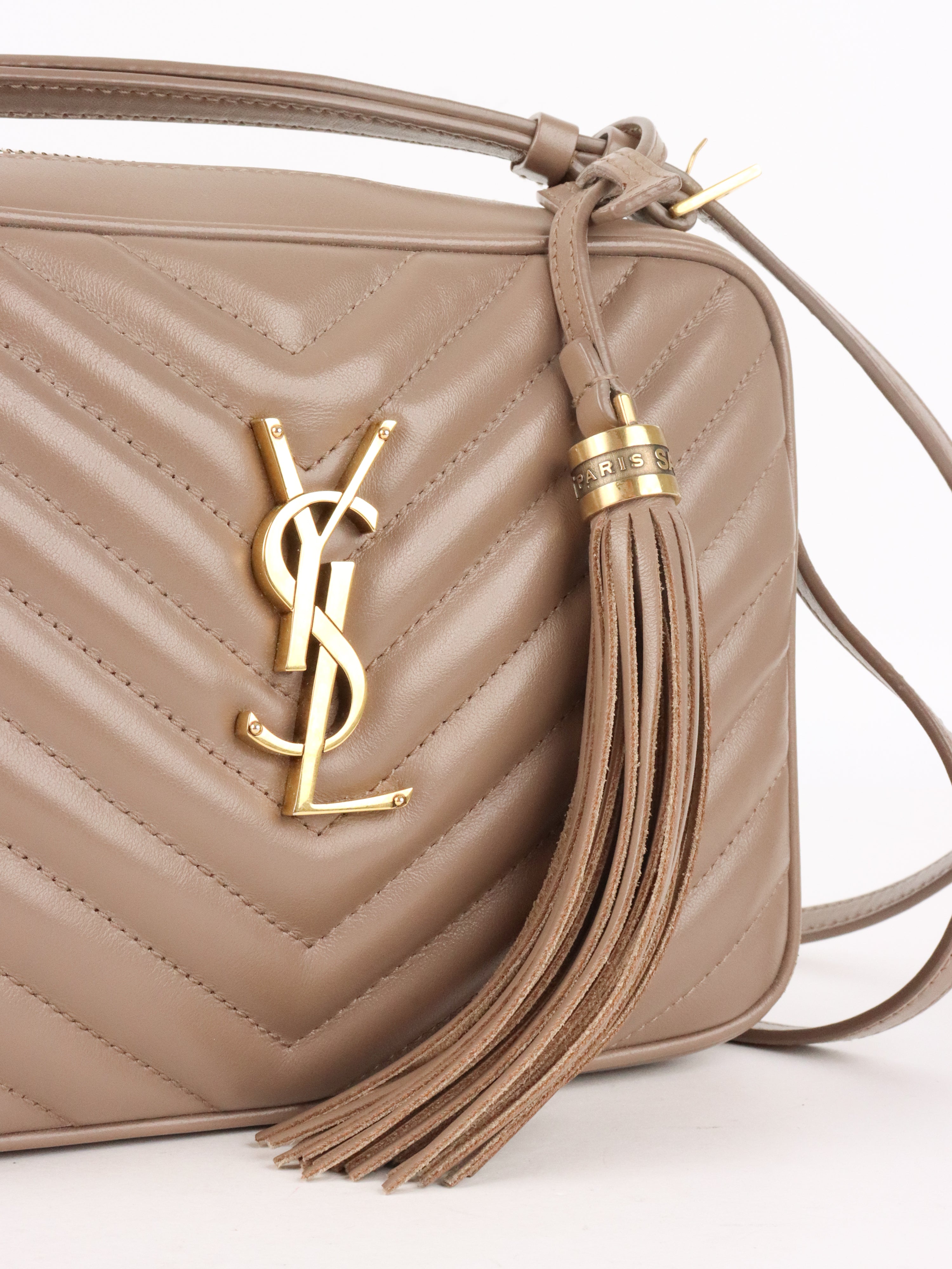 Saint Laurent Dark Beige Lou Camera Bag