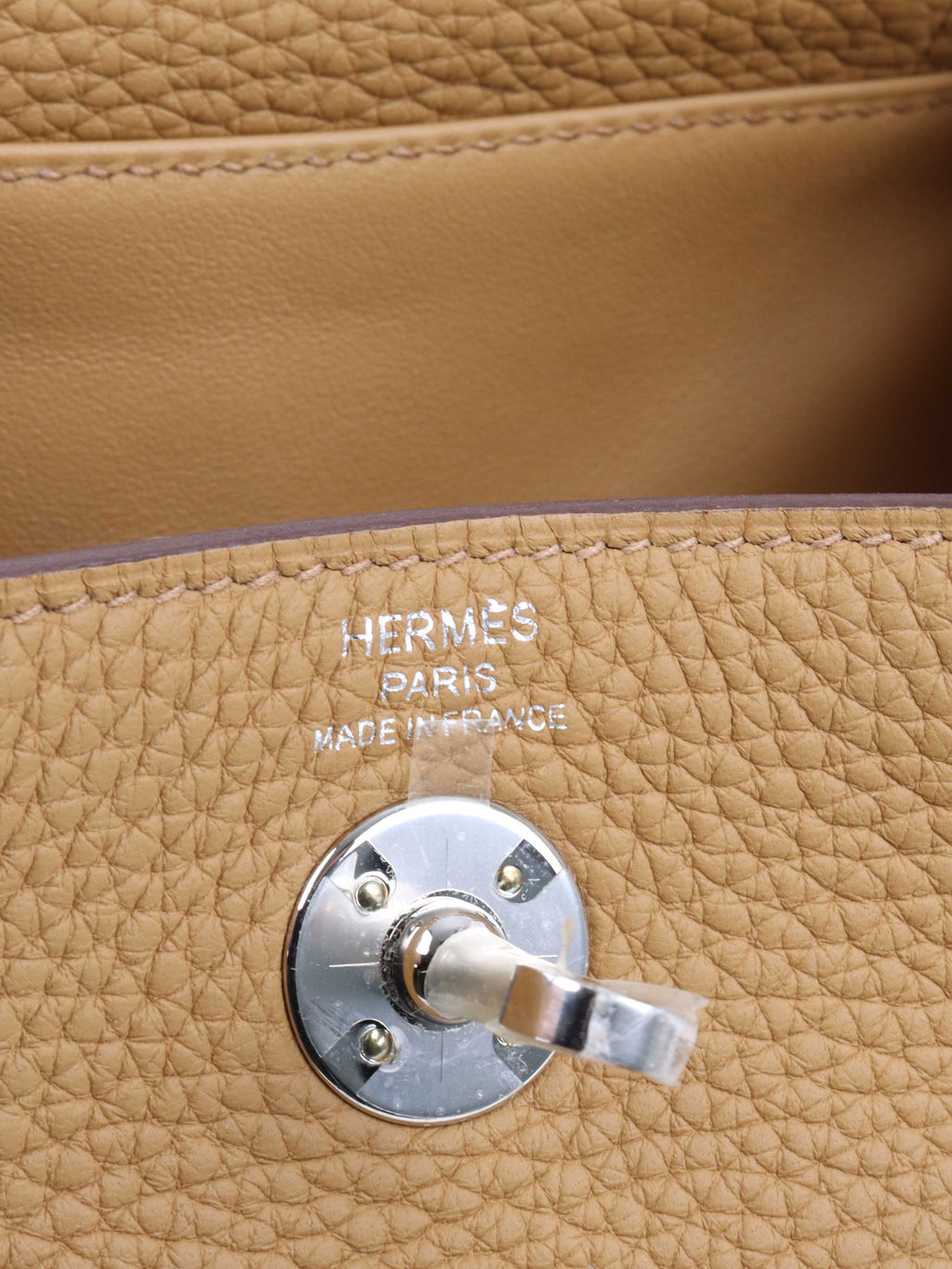 Hermes Mini Lindy Biscuit PHW.