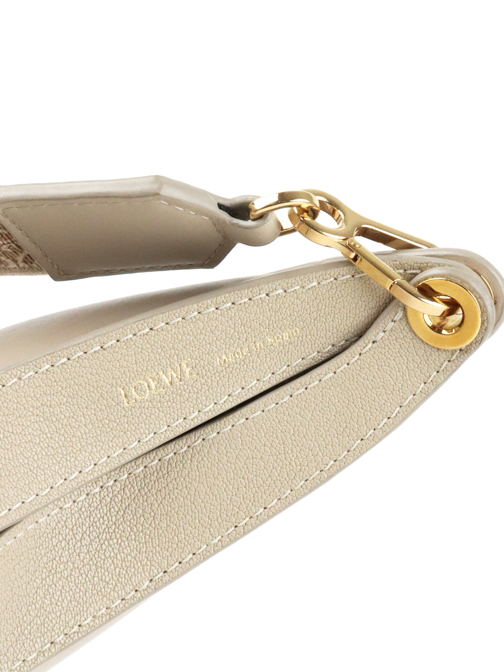 Loewe Small Light Oat Luna Leather Hobo Bag