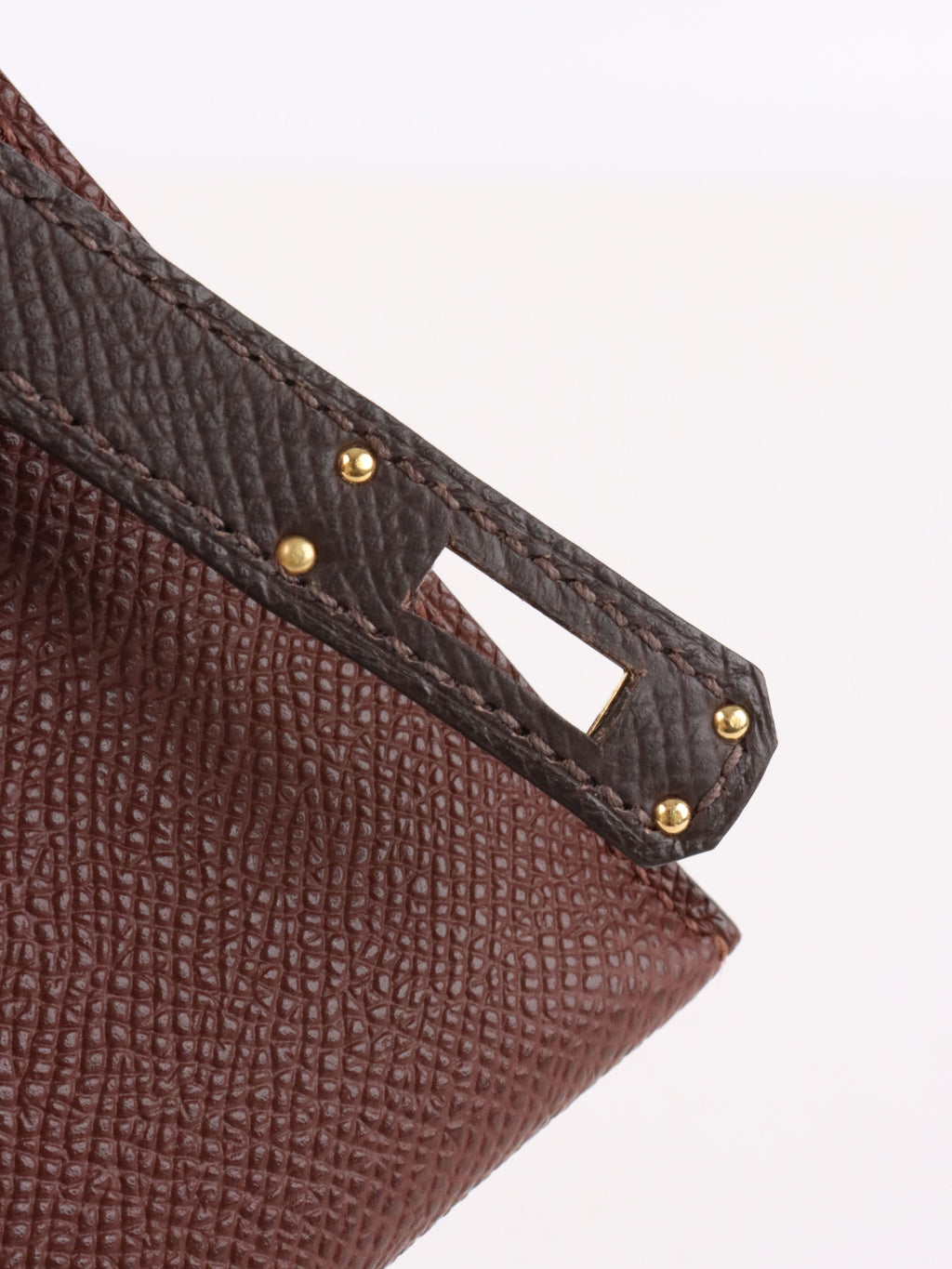 Hermes Mini Kelly Tricolour Terre/Ebene/Craie Stamp K
