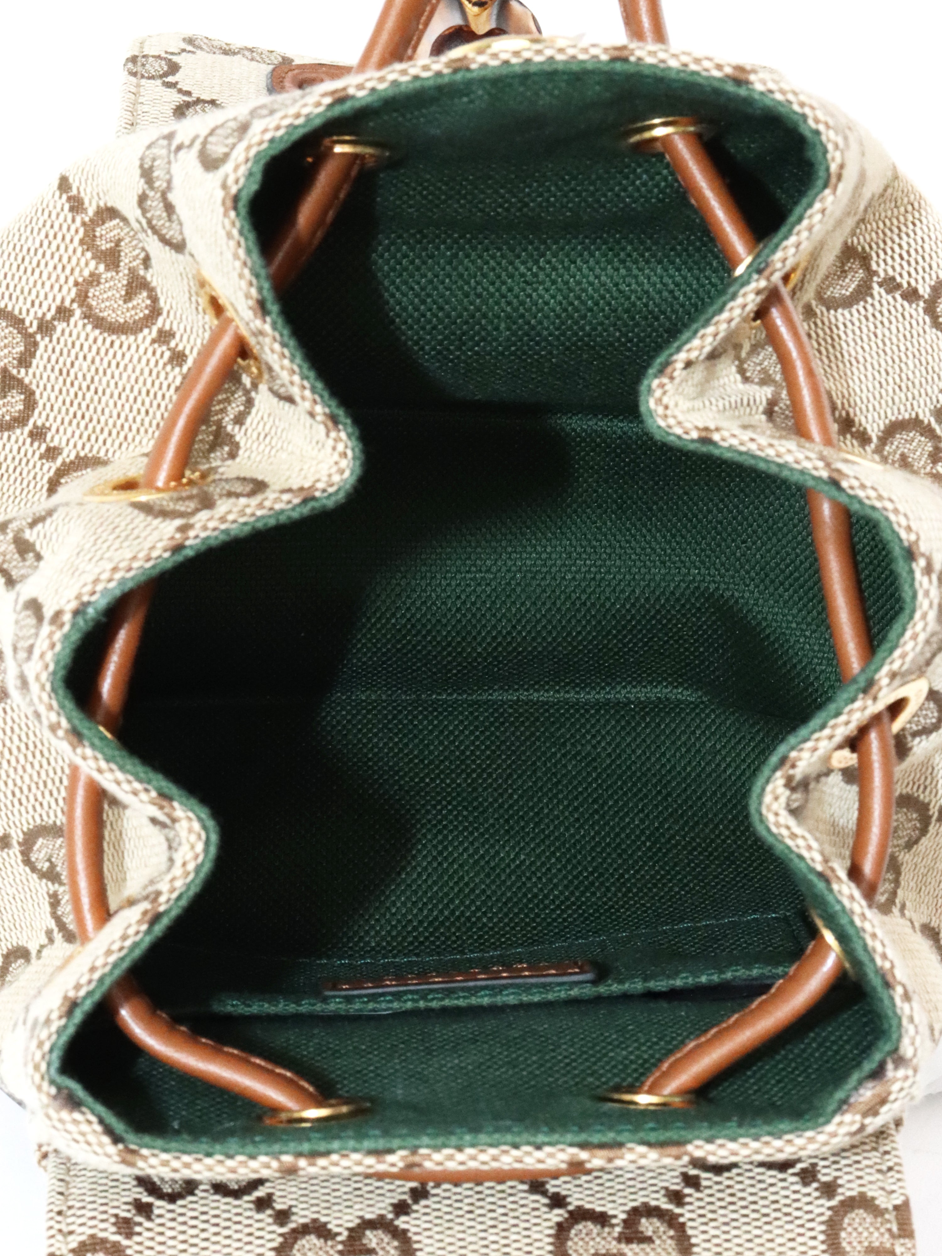 Gucci Bamboo GG Canvas Mini Backpack