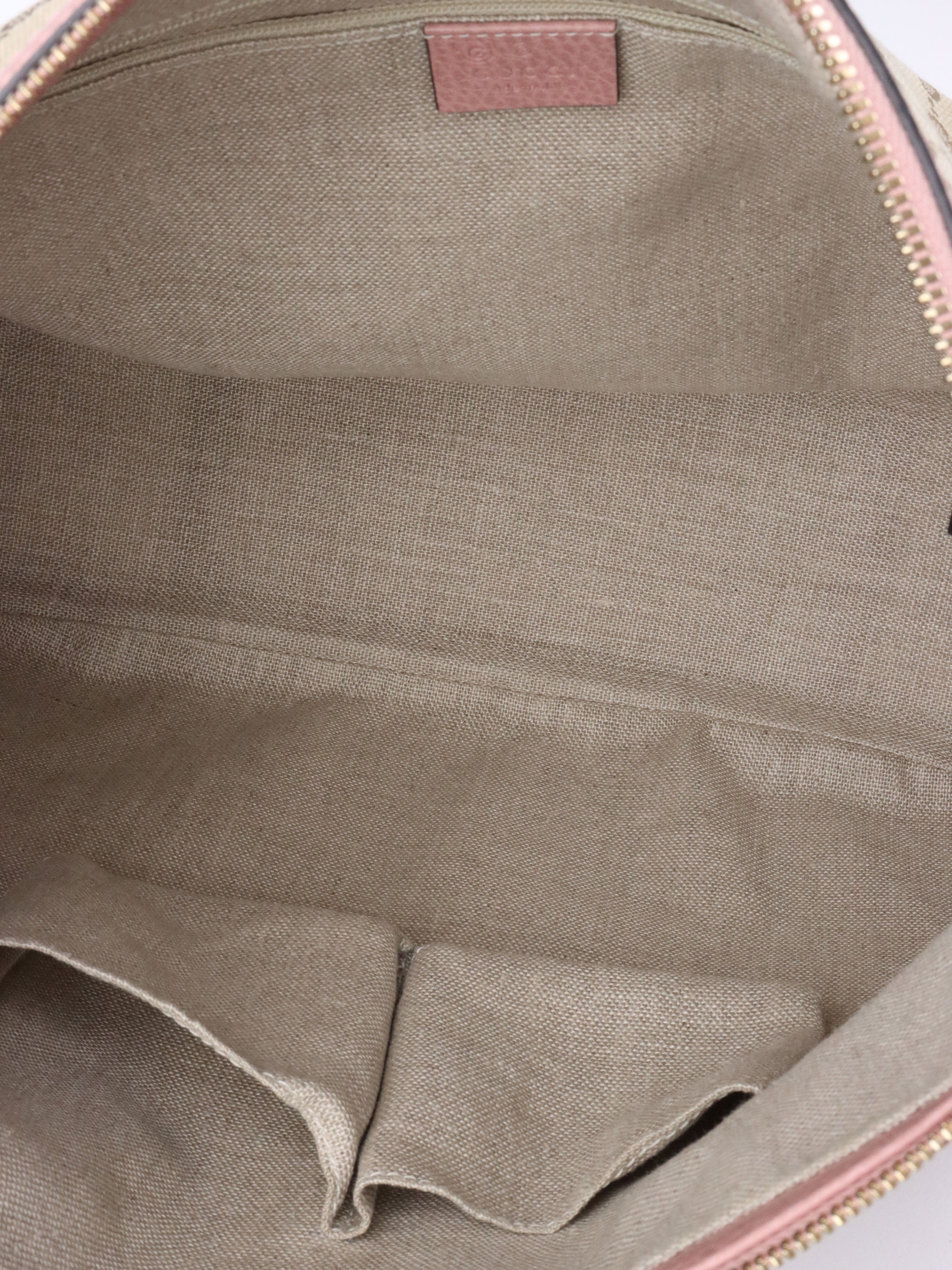 Gucci Large Dusty Pink GG Canvas Bree Hobo bag