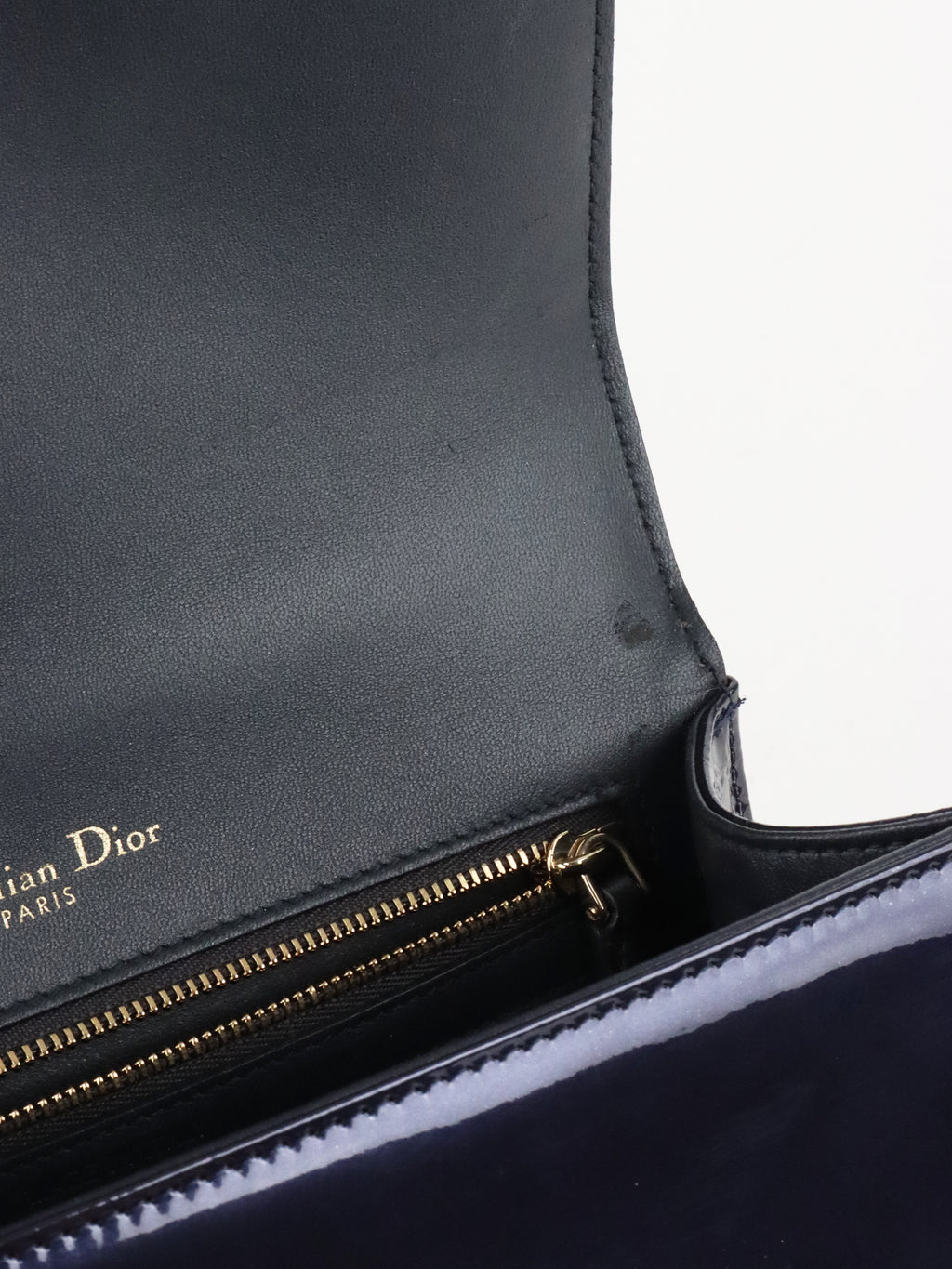 Dior Small Metallic Navy Diorama Bag LGHW