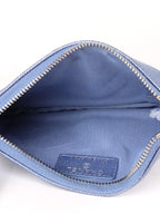 Chanel 19P Iridescent Blue Chevron Pouch