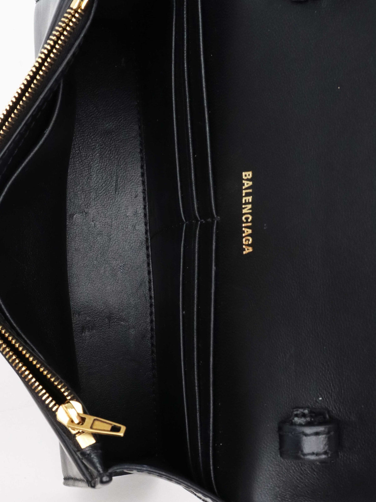 Balenciaga Black Hourglass Wallet On Chain