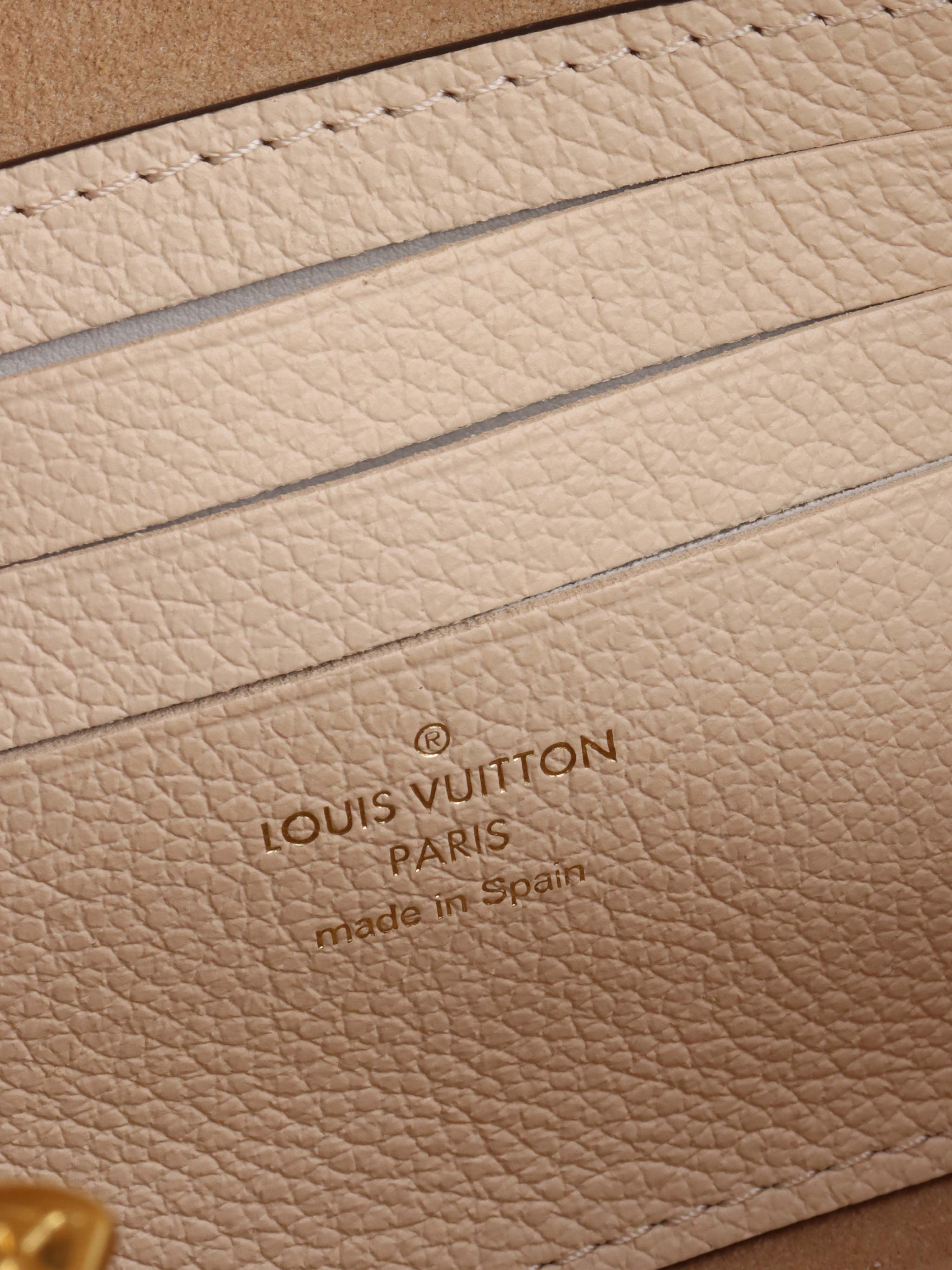 Louis Vuitton Cream Monogram Wallet on Chain Ivy.