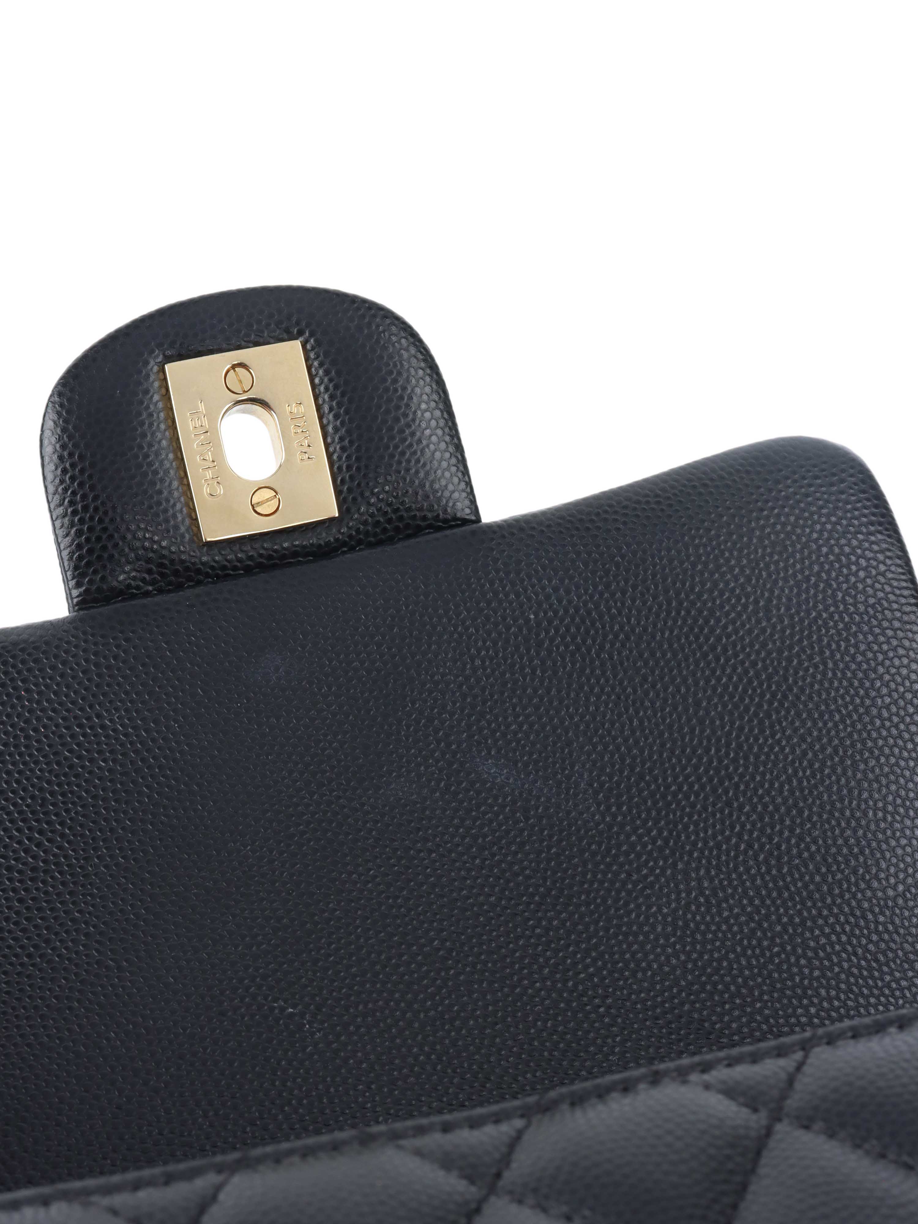 Chanel Black Caviar Mini Square Flap Bag GHW