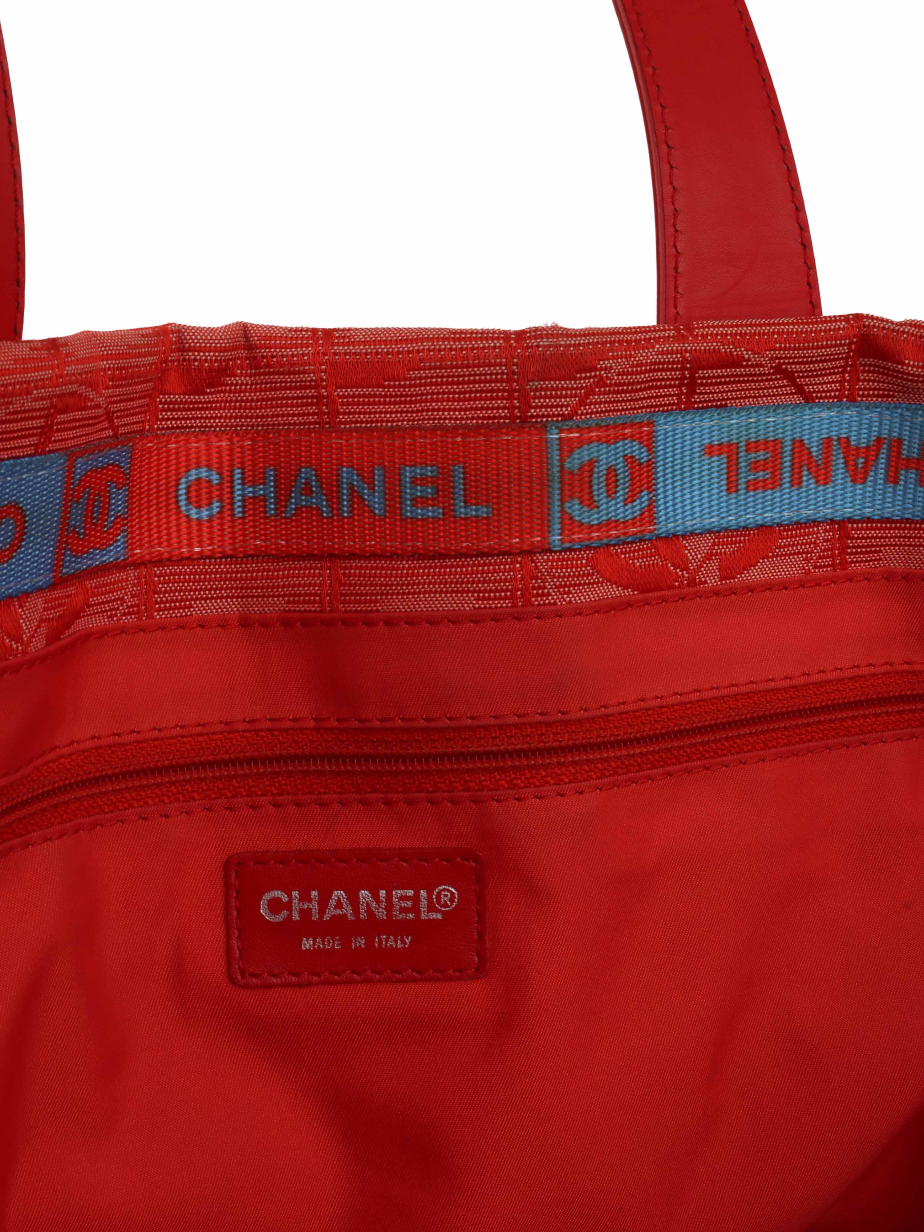 Chanel Vintage Red Cloth Tote