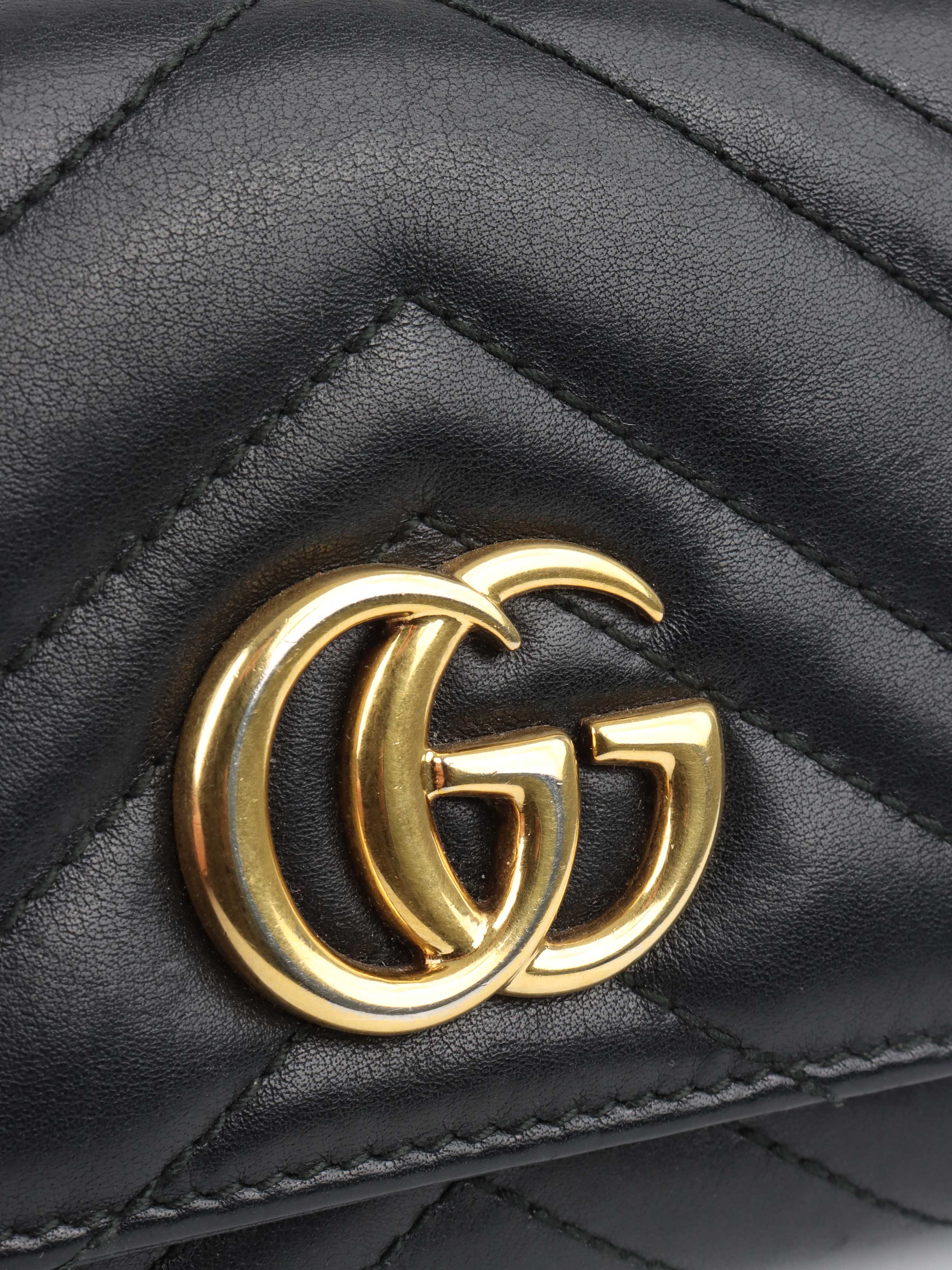 Gucci Marmont Quilted Leather Long Wallet