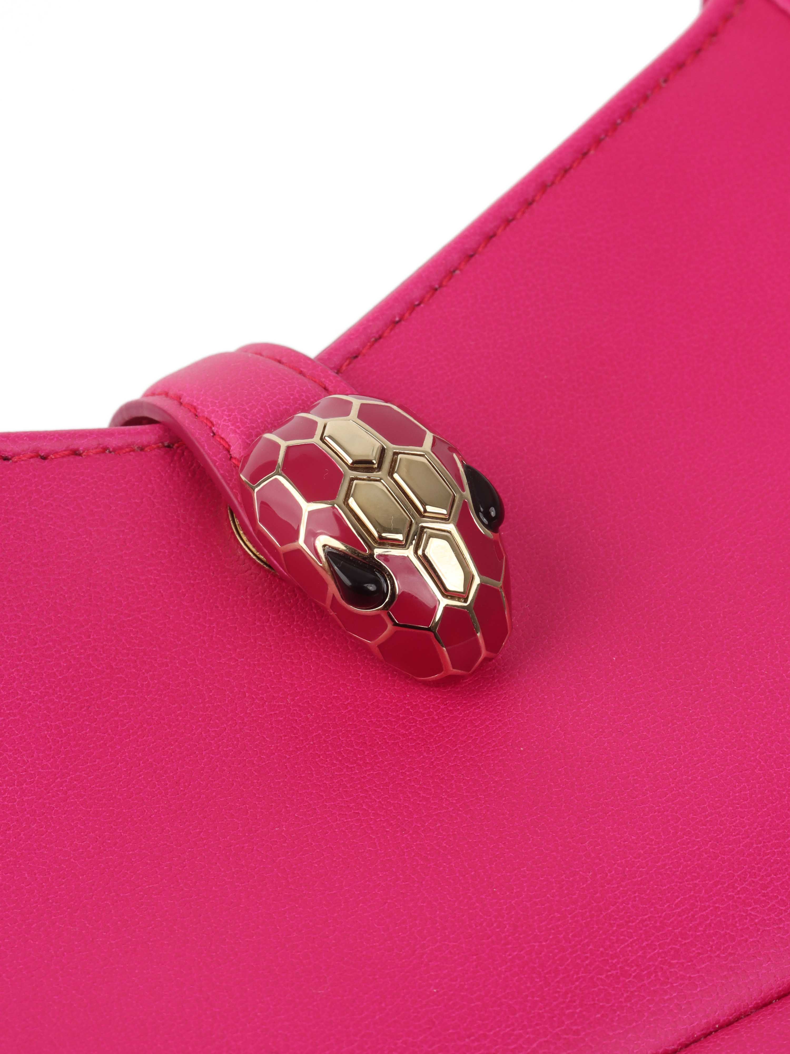 Bvlgari Hot Pink Serpenti Baia Shoulder Bag.