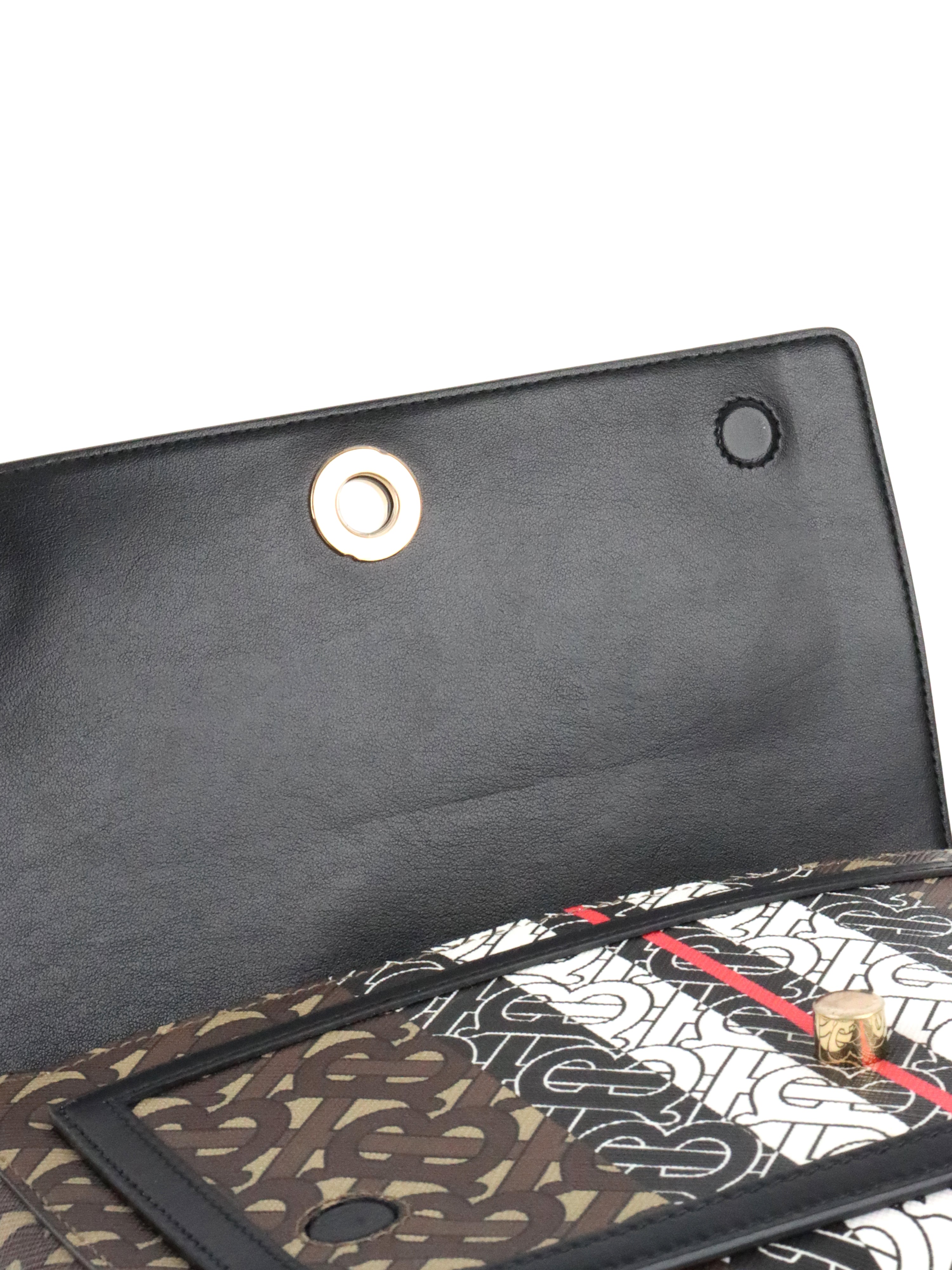 Burberry Monogram Stripe E-Canvas Note Crossbody Bag