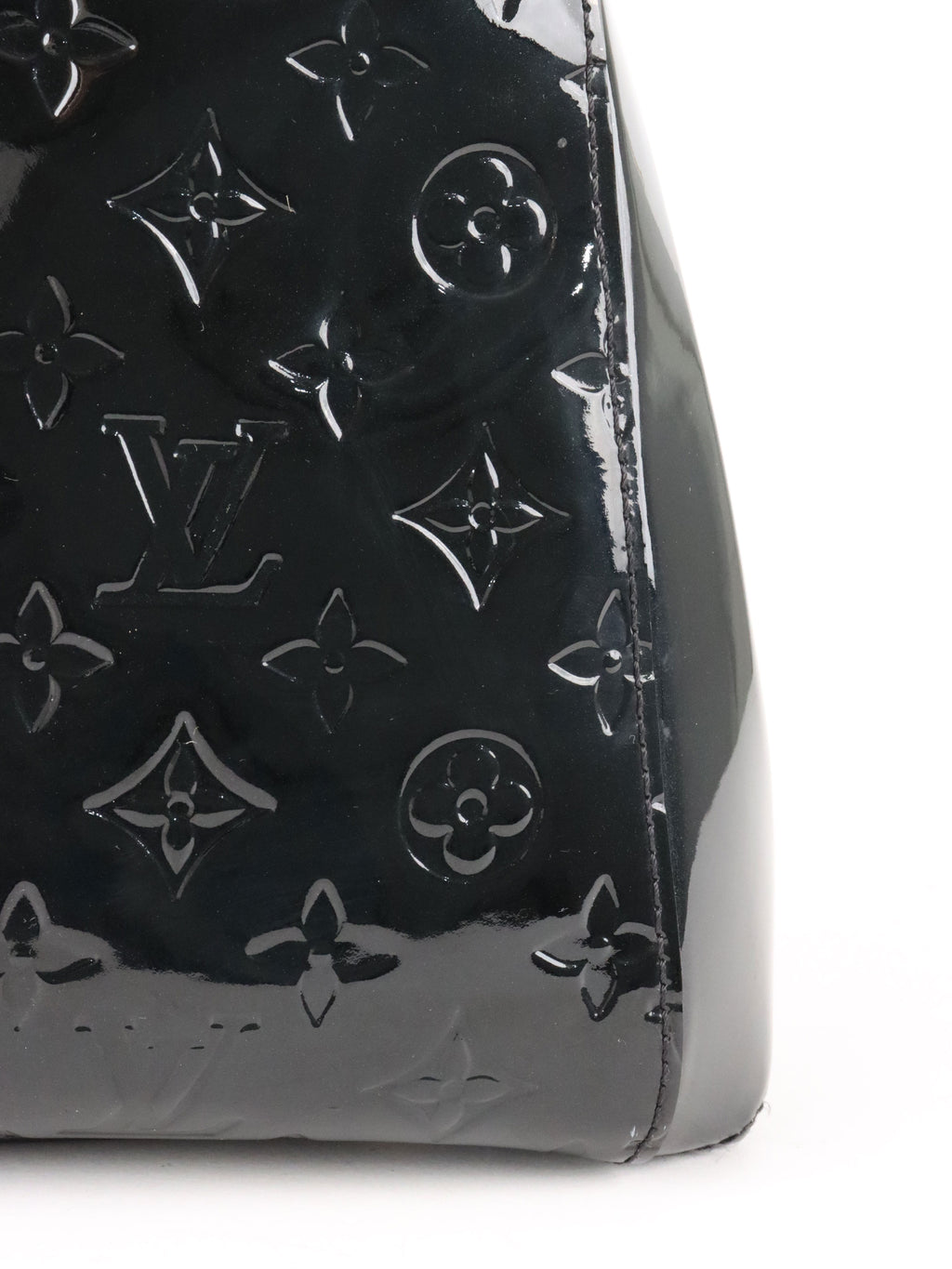 Louis Vuitton Black Monogram Vernis Montaigne MM Satchel Bag
