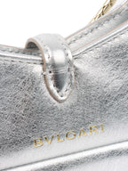 Bvlgari Metallic Silver mini Serpenti Shoulder Bag.