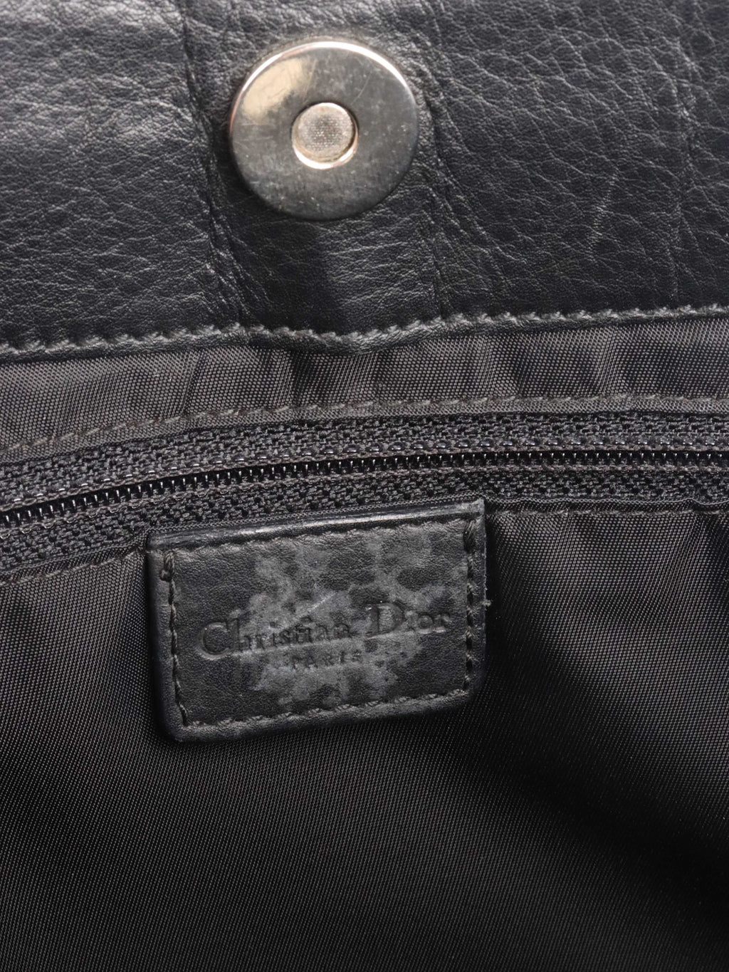 Dior Black Vintage Canvas Pocket Bag.