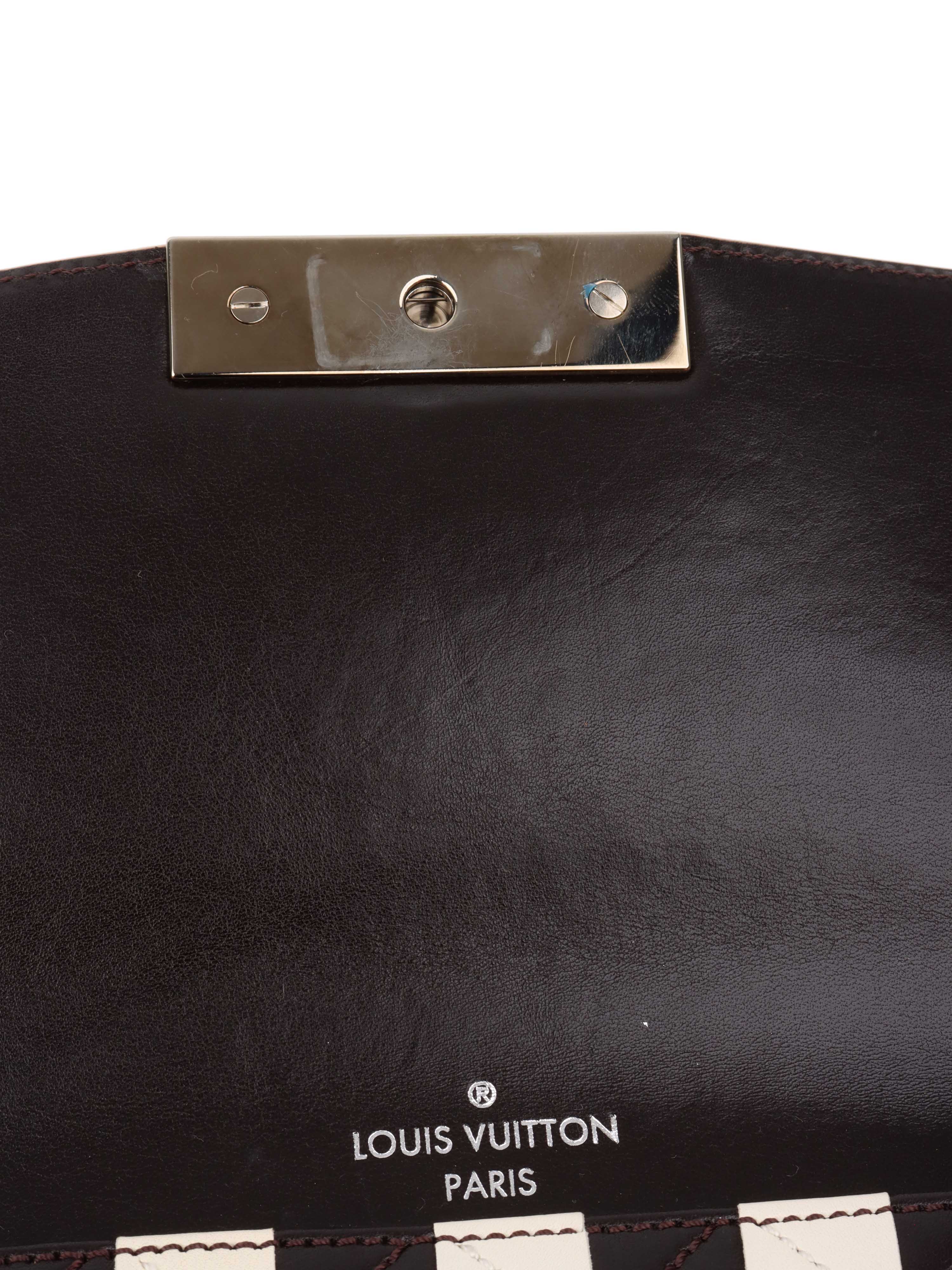 Louis Vuitton Black & White Chess Board Clutch.