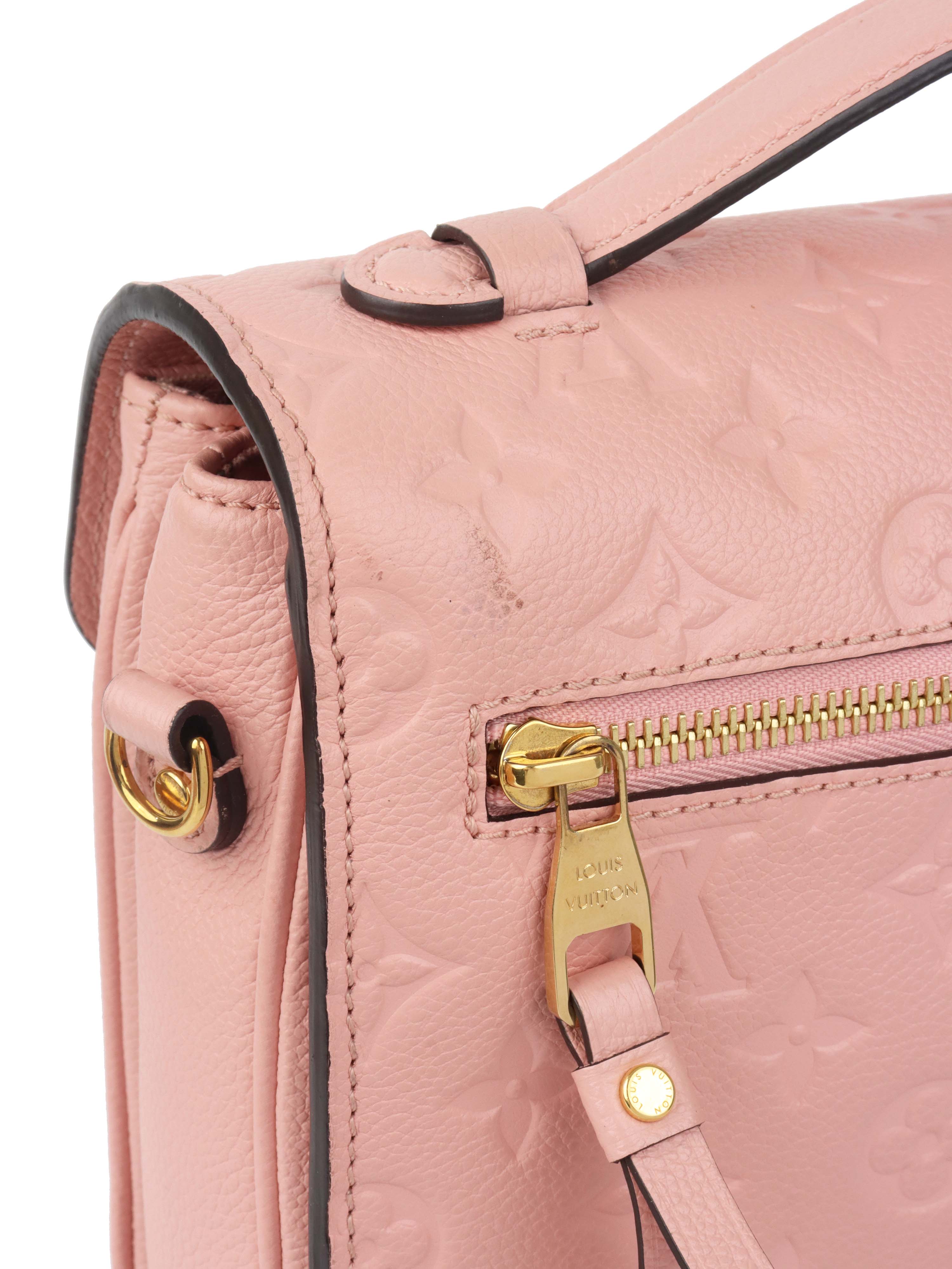 Louis Vuitton Pink Monogram Empreinte Leather Metis