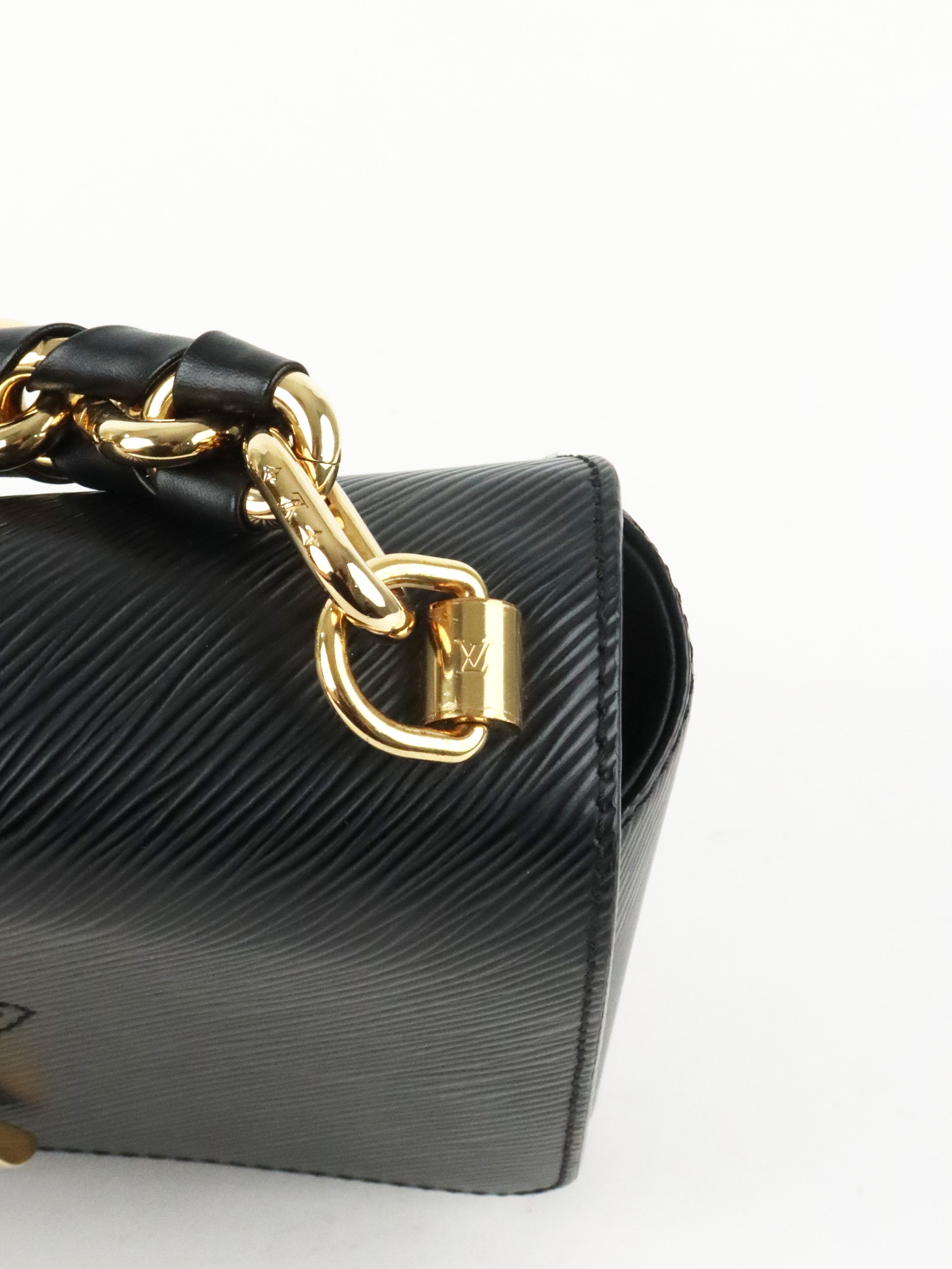 Louis Vuitton Black Epi Twist MM Chain Handle Bag