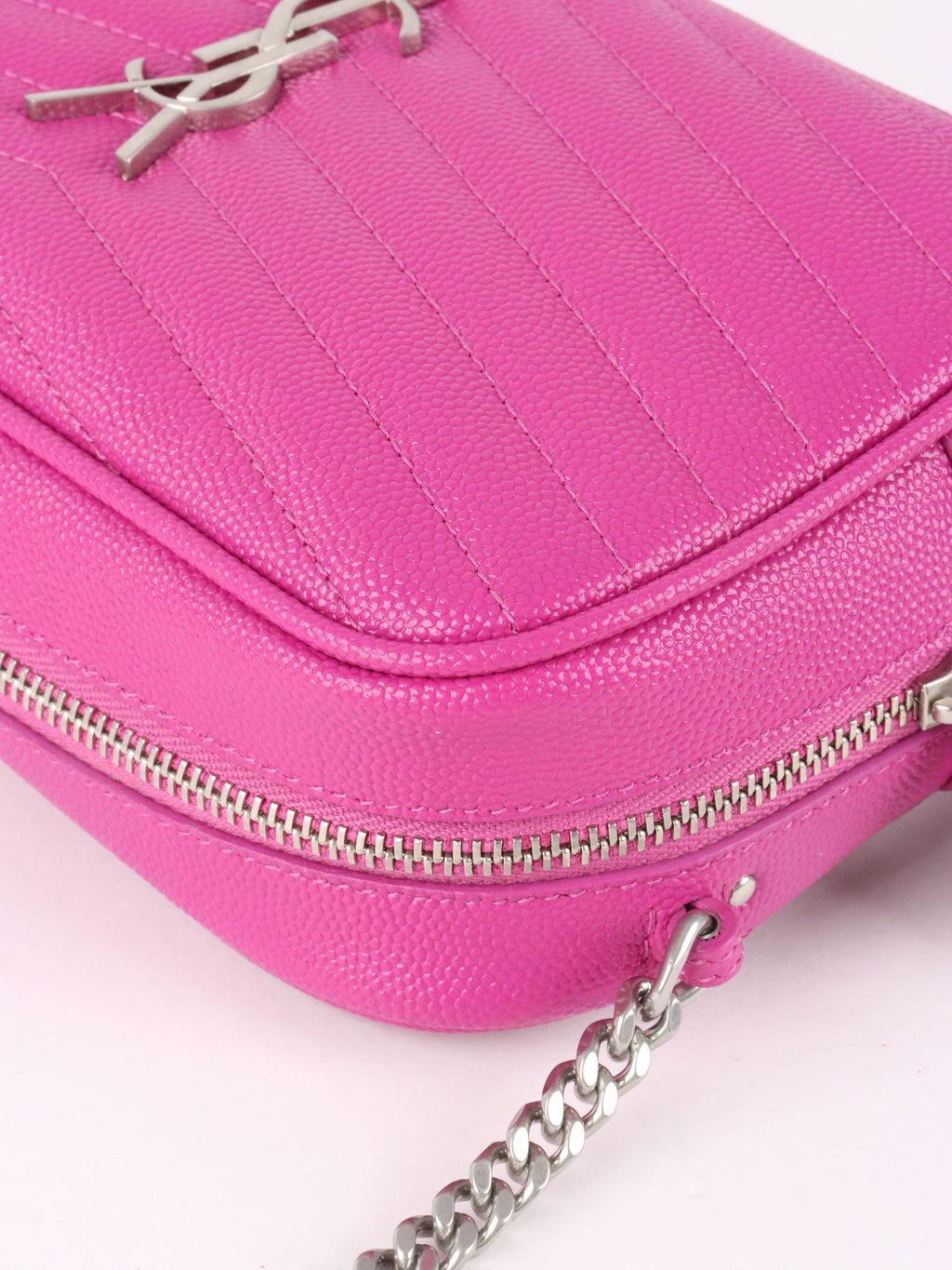Saint Laurent Bright Pink Lou Mini Camera Bag