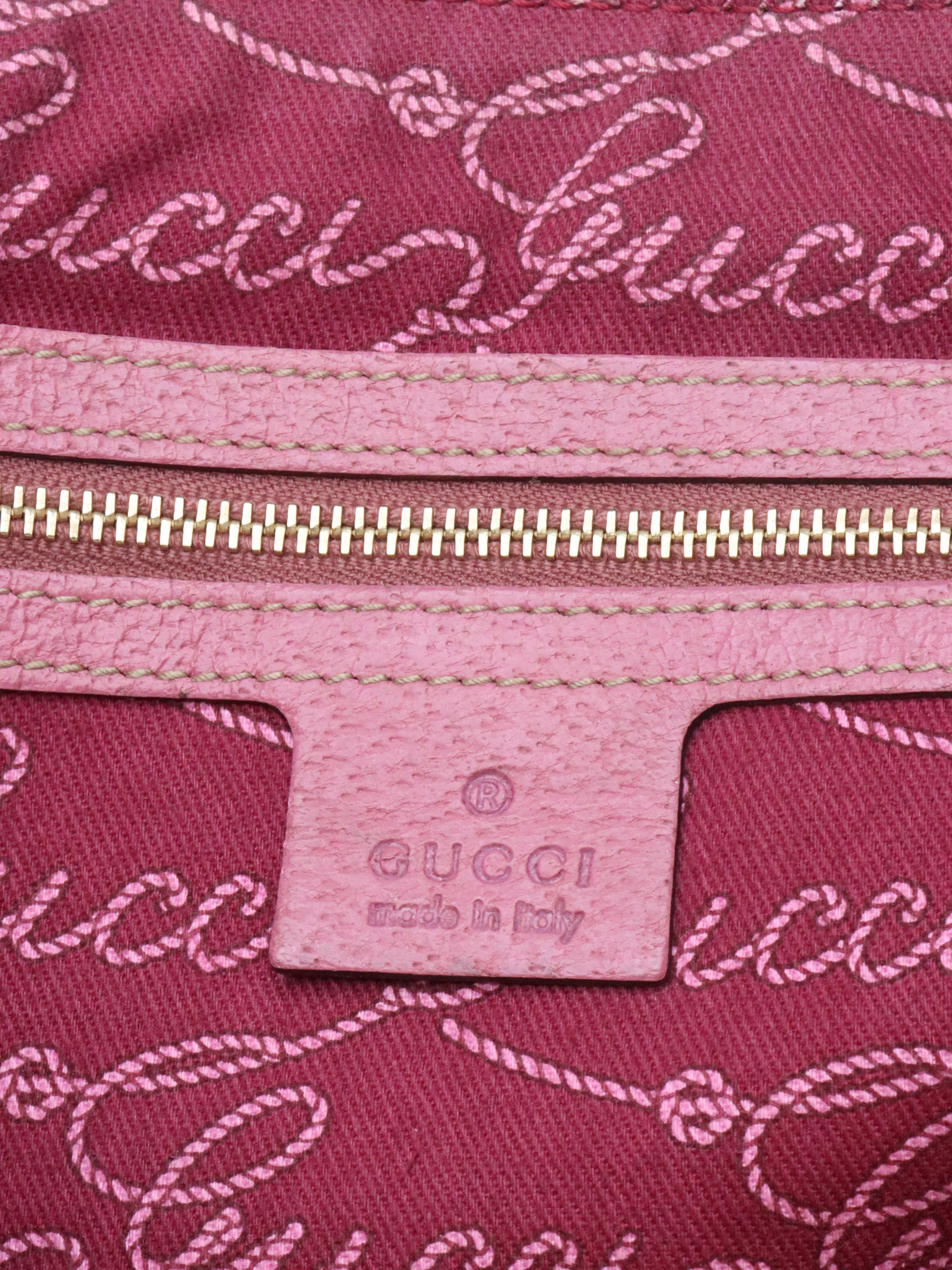 Gucci GG Ebony/Pink Charmy Boston Bag