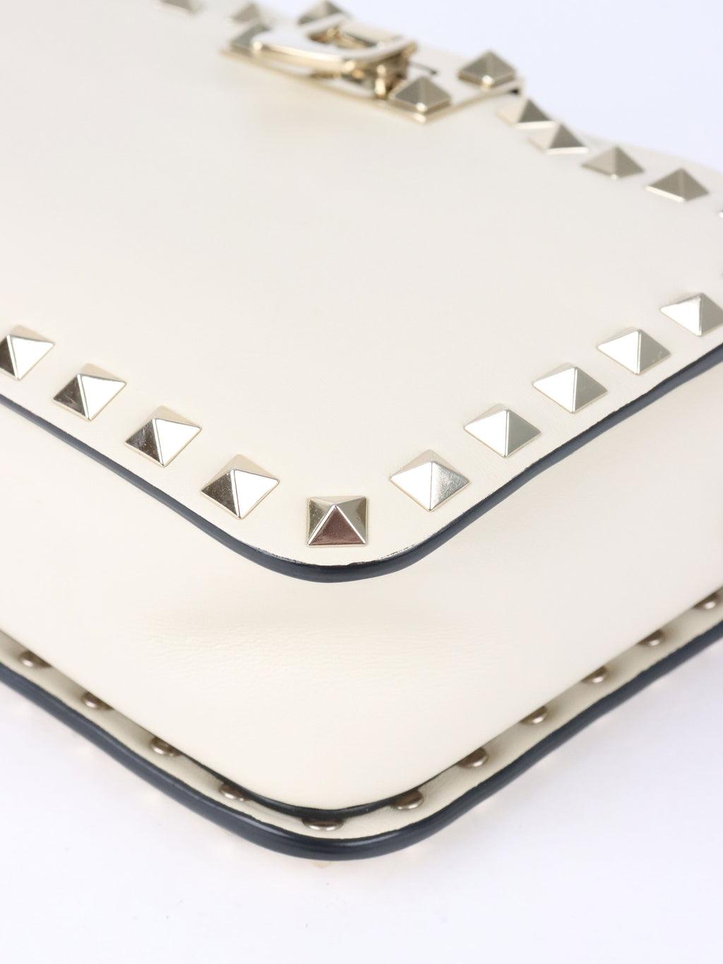 Valentino White Rockstuds Camera Bag