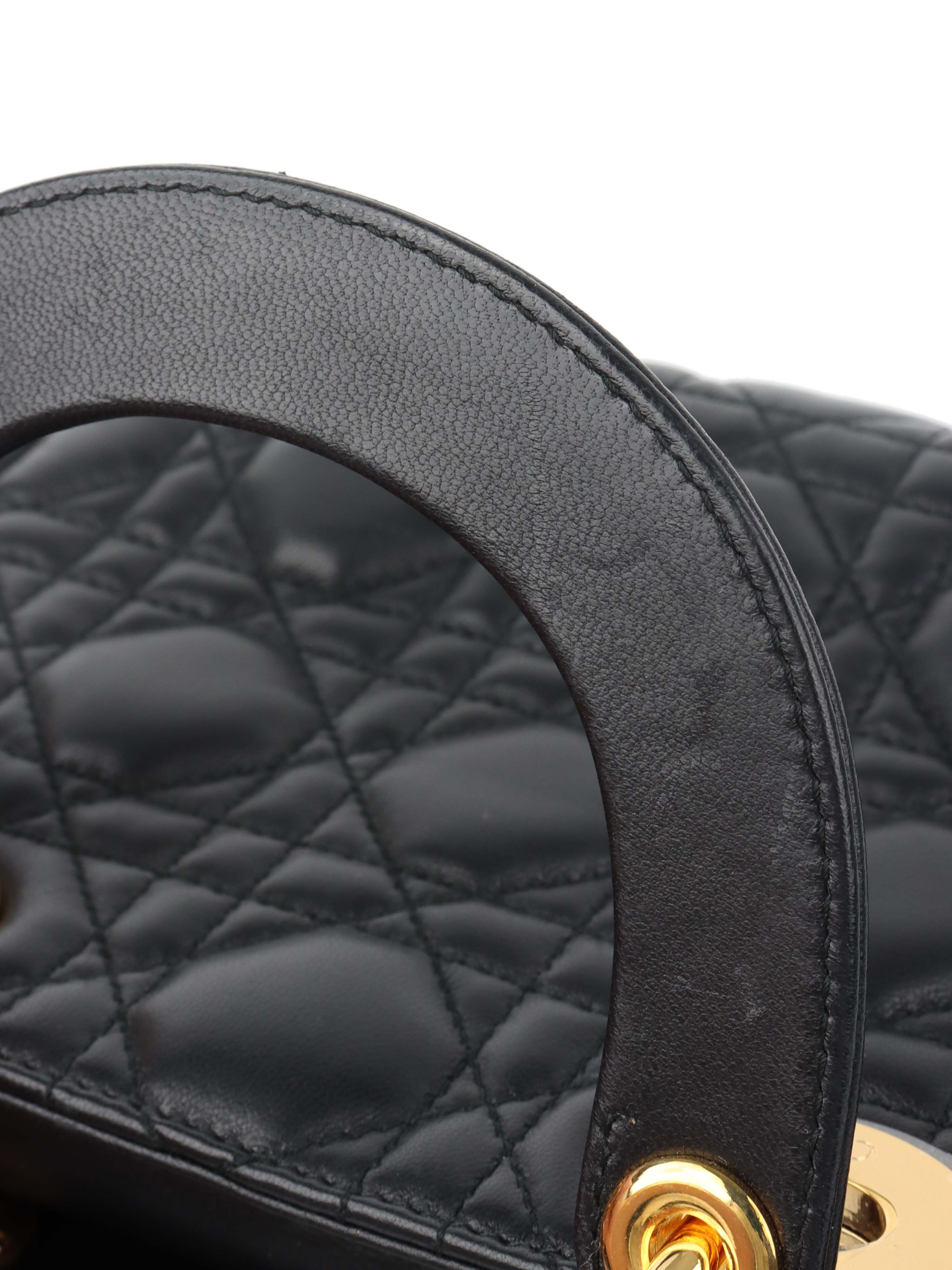 Dior Black Mini Lady Dior Bag.