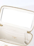 Chanel White Caviar Vanity Case