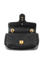 Gucci Black Mini Marmont Shoulder Bag.