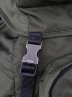 Prada Green Nylon Buckled Backpack.