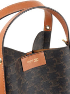 Celine Small Miel Triomphe Canvas Cube Bag