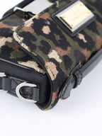 Dolce and Gabbana Leopard Jacquard Crossbody Bag.