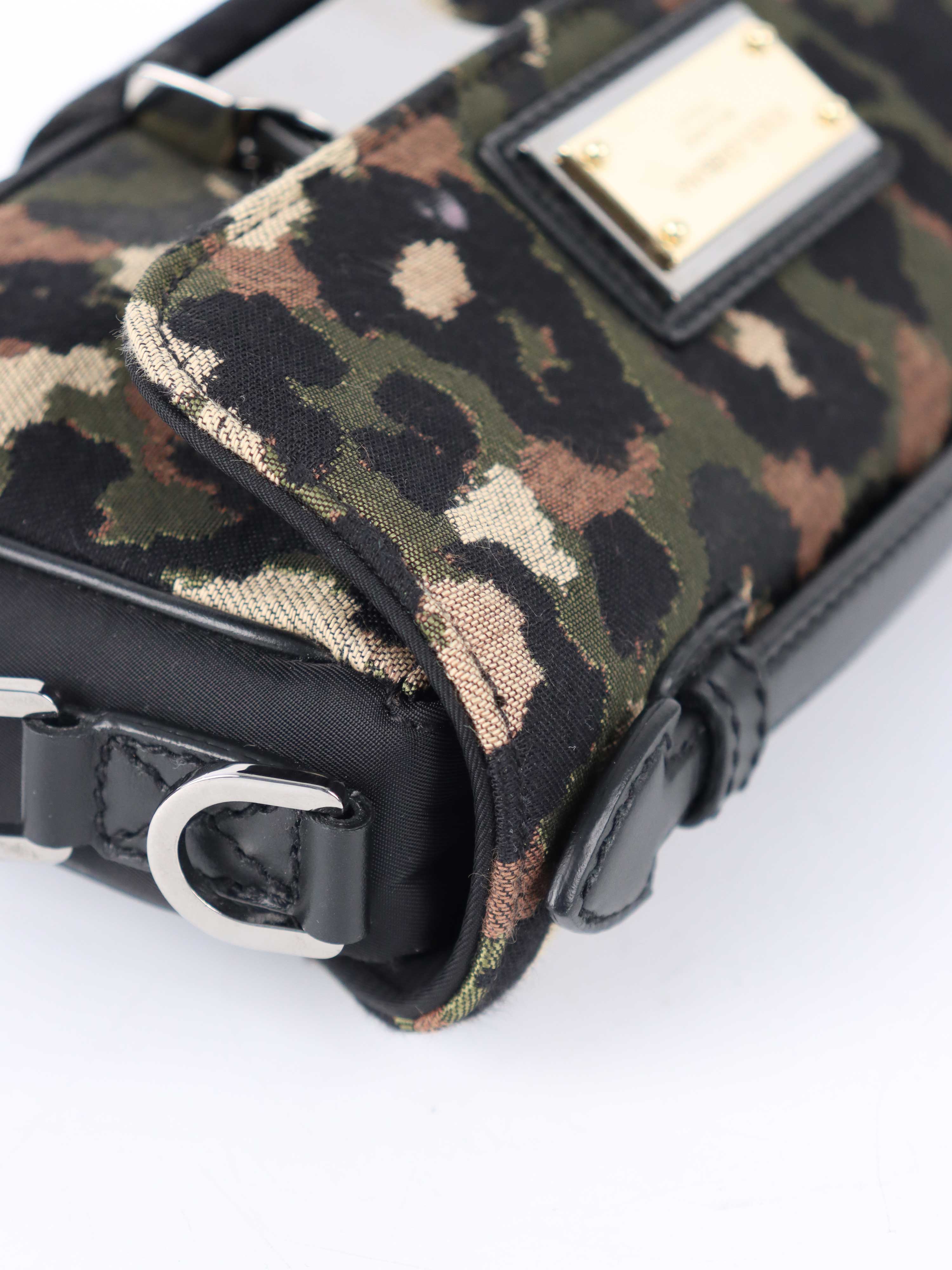 Dolce and Gabbana Leopard Jacquard Crossbody Bag