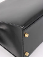 Hermes Vintage Black Box Kelly 32 Bag.