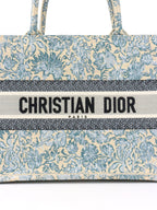 Dior Medium Blue Brocart Book Tote