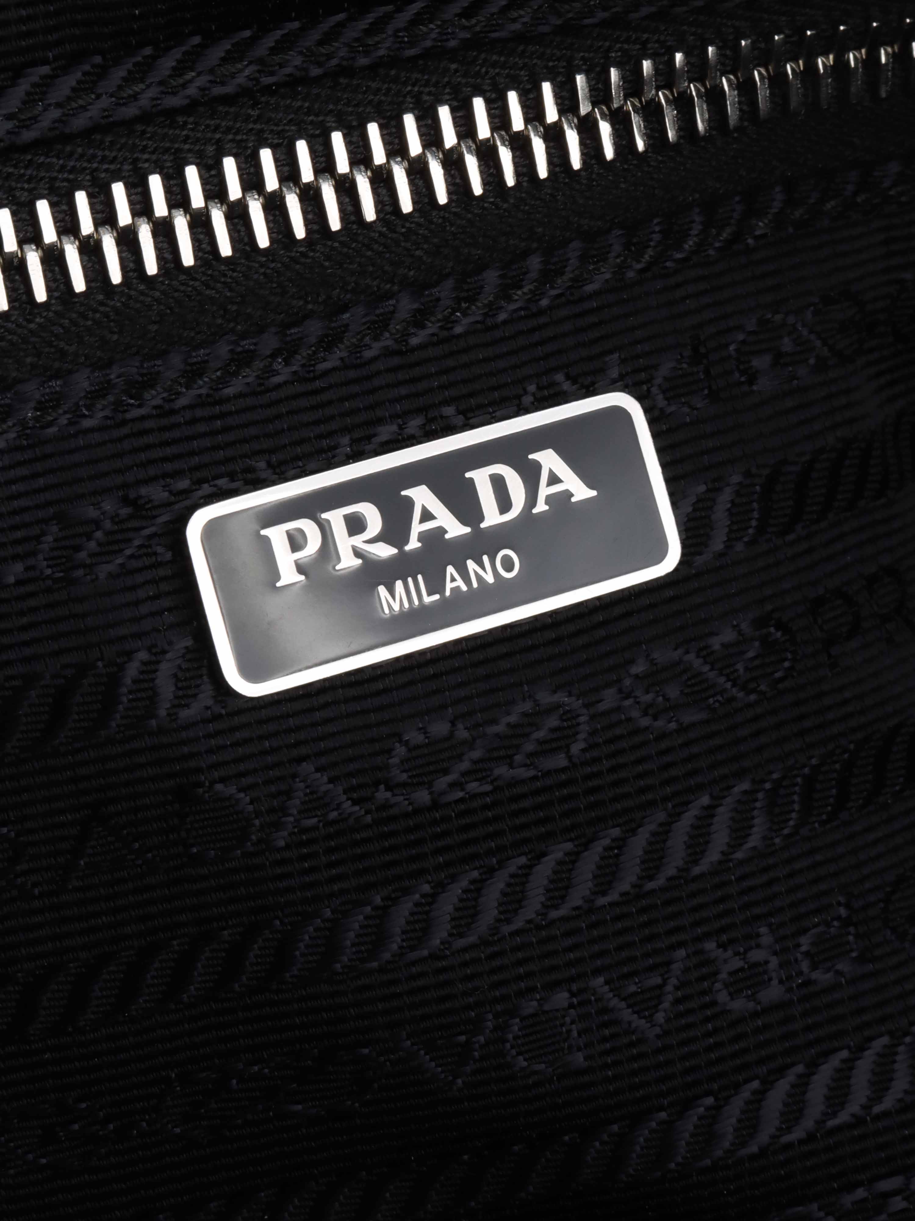 Prada Black Leather Hobo Bag.