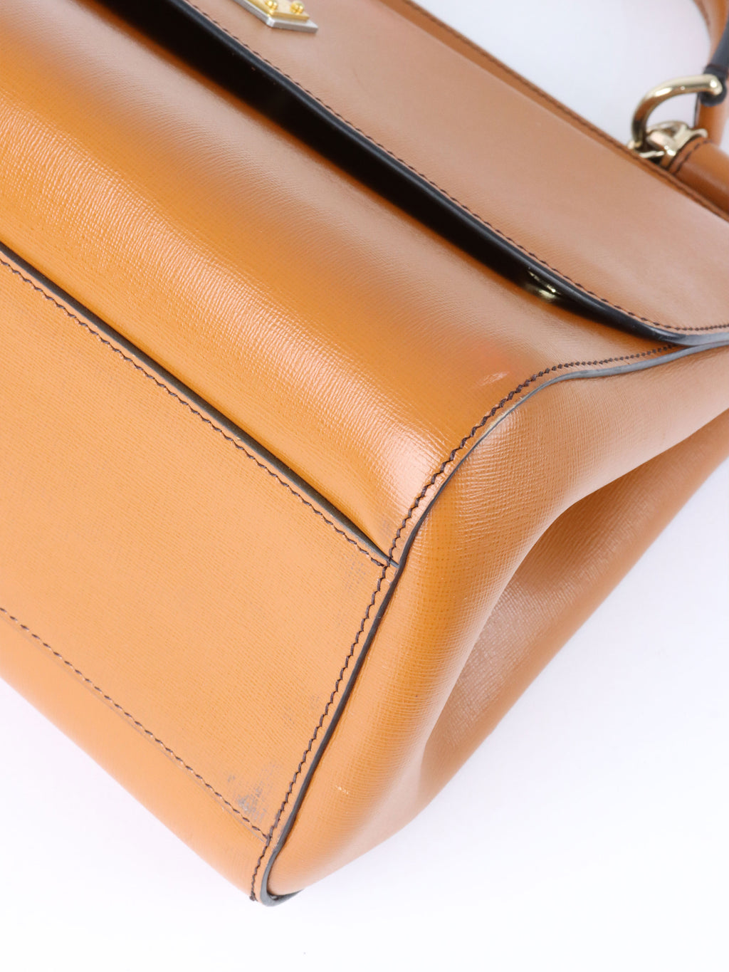 Dolce & Gabbana Caramel Brown Sicily Tote Bag.