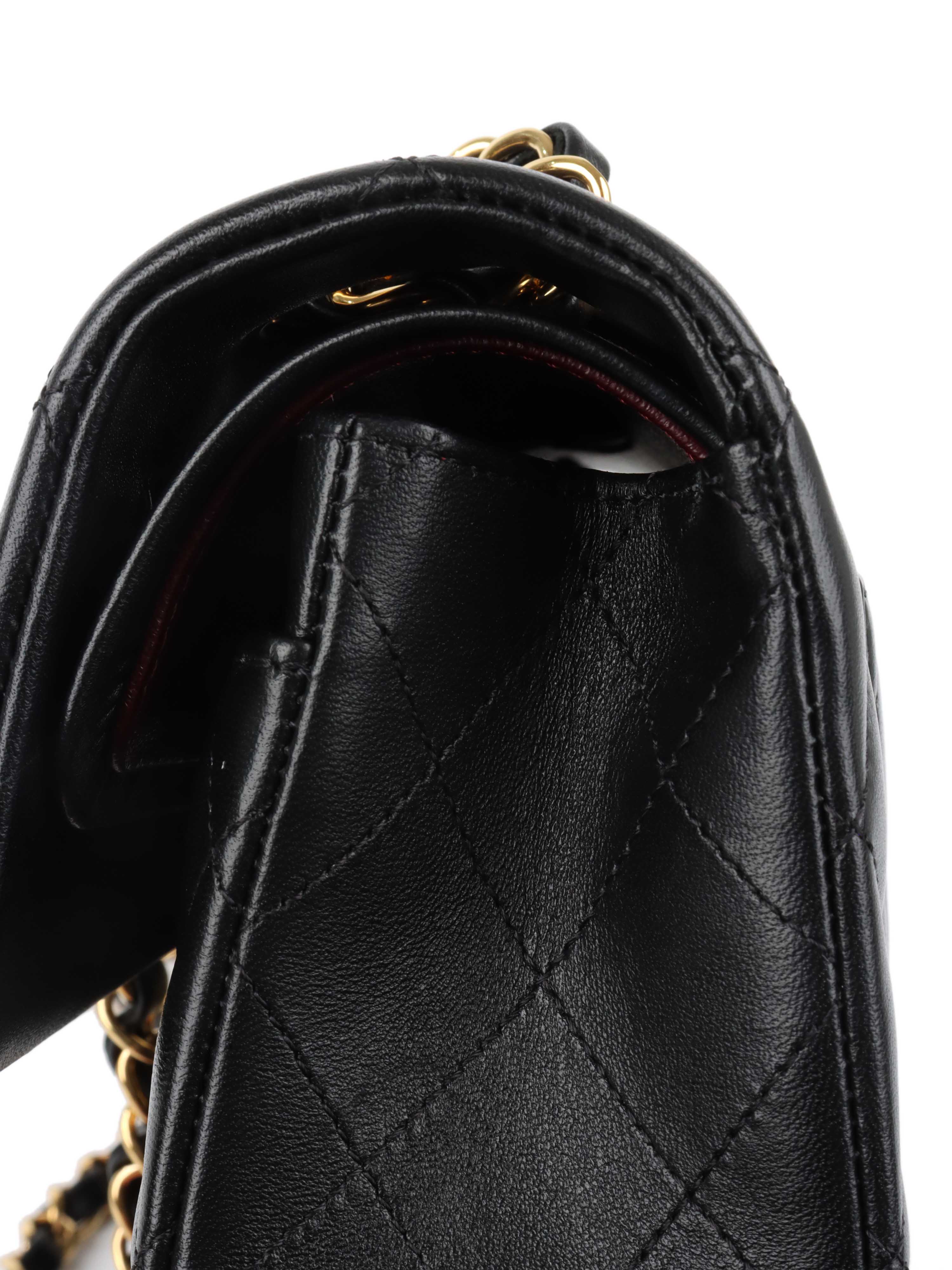 Chanel Small Black Lambskin Classic Flap.