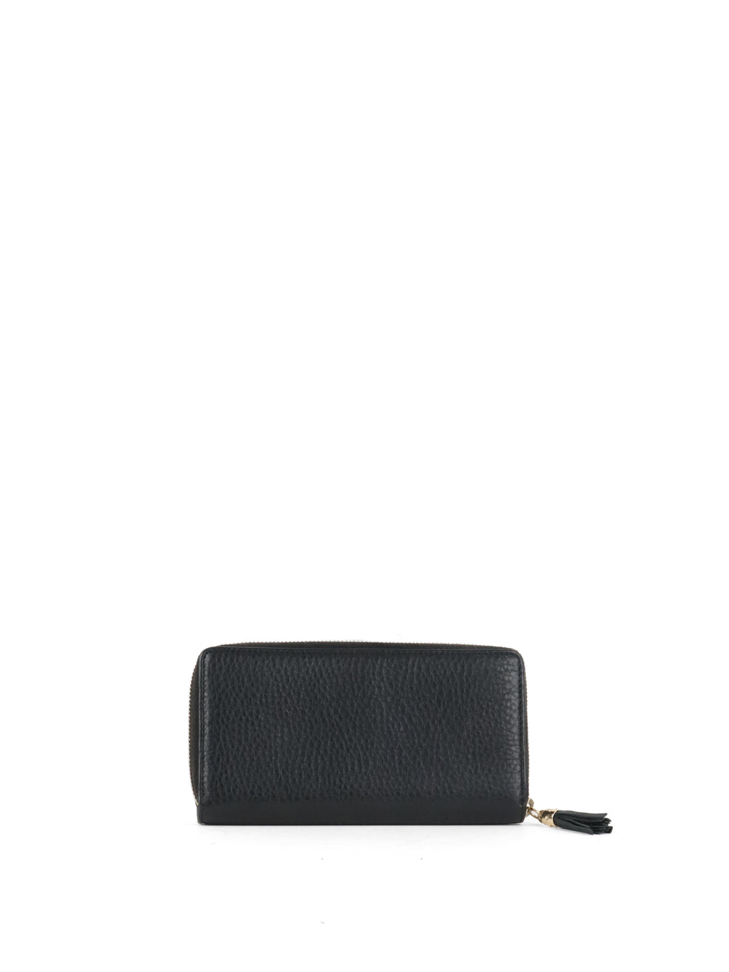Gucci Black Soho GG Long Zip Around Wallet