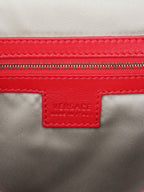 Versace Red Medusa Tag Lock Flap Shoulder Bag