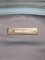 Miu Miu Light Blue Matelasse Nappa Crystal Chain Satchel