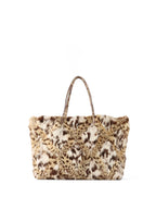 Fendi Brown/Cream Lynxcat Tote Bag