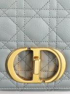 Dior Medium Stone Grey Cannage Caro Bag