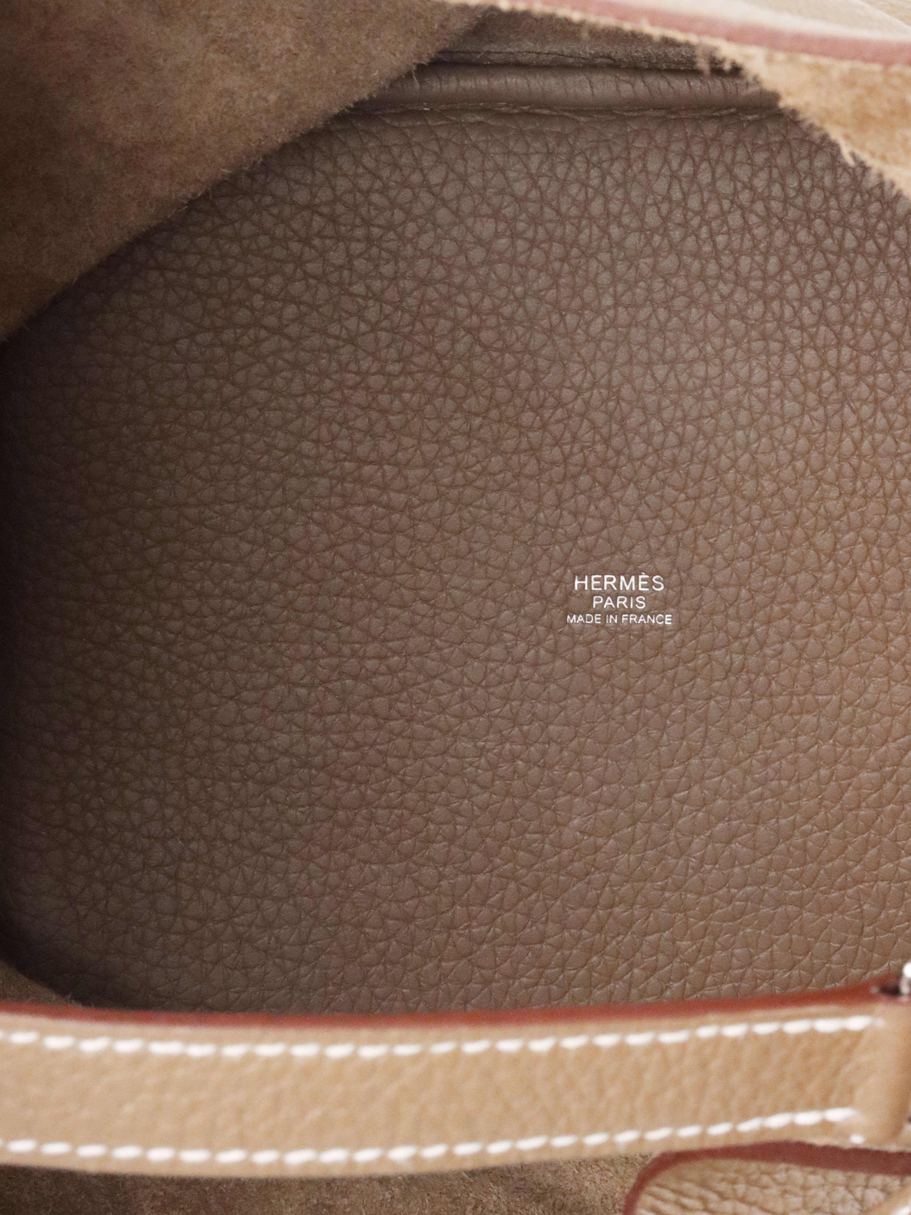 Hermes Etoupe Picotin 22 Bag PHW