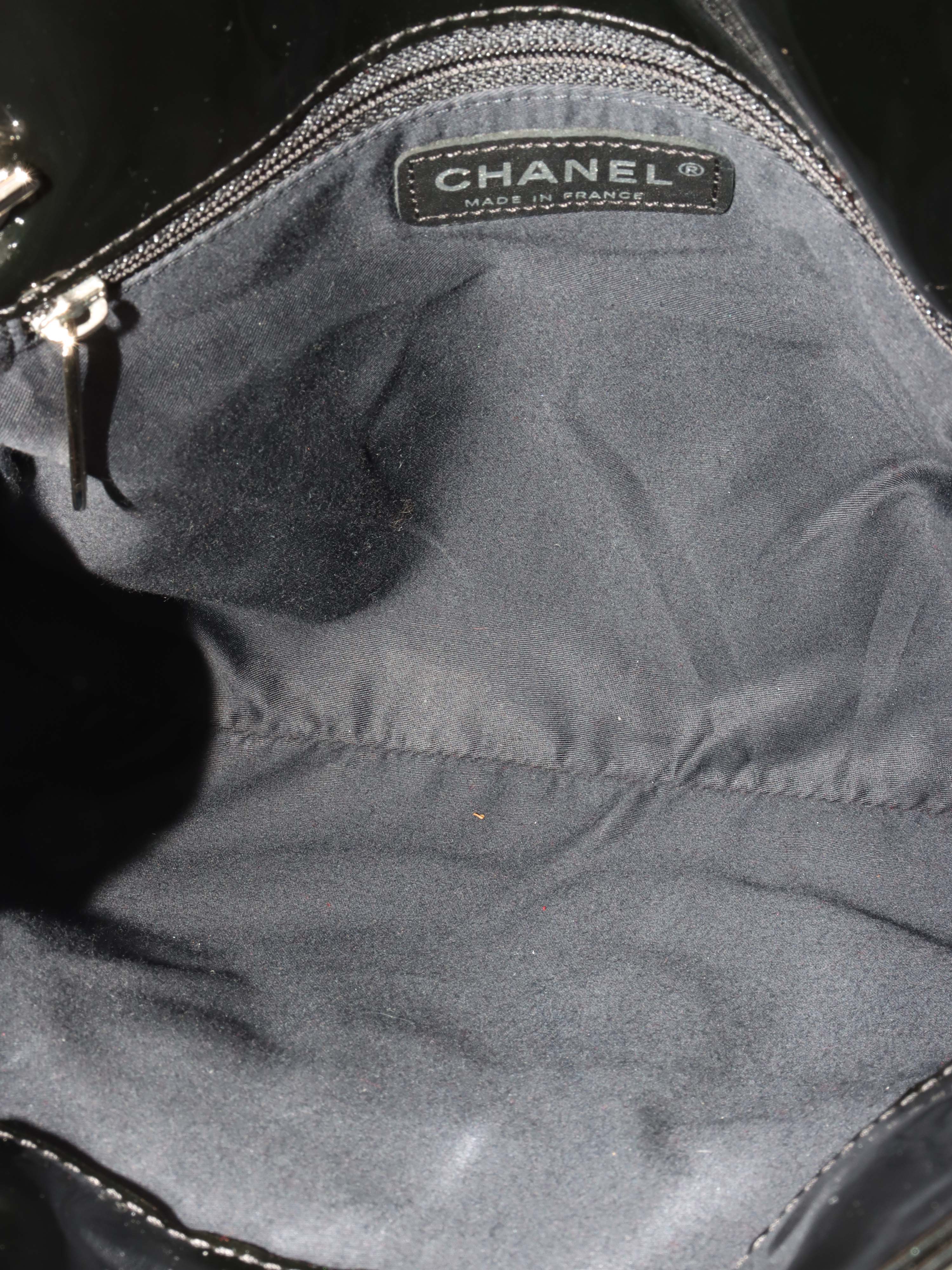 Chanel Black Strass CC Bonbon Chain Tote with Enamel Coco Mark